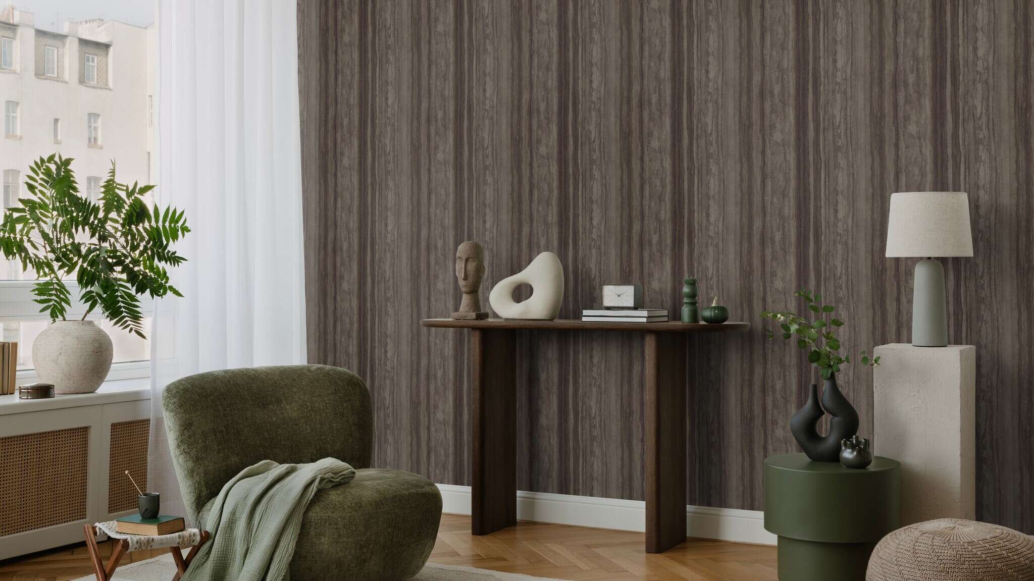 10-497359 Raumsituationen 3 Palazzo non-woven wallpaper in brown - Factory VI 497359