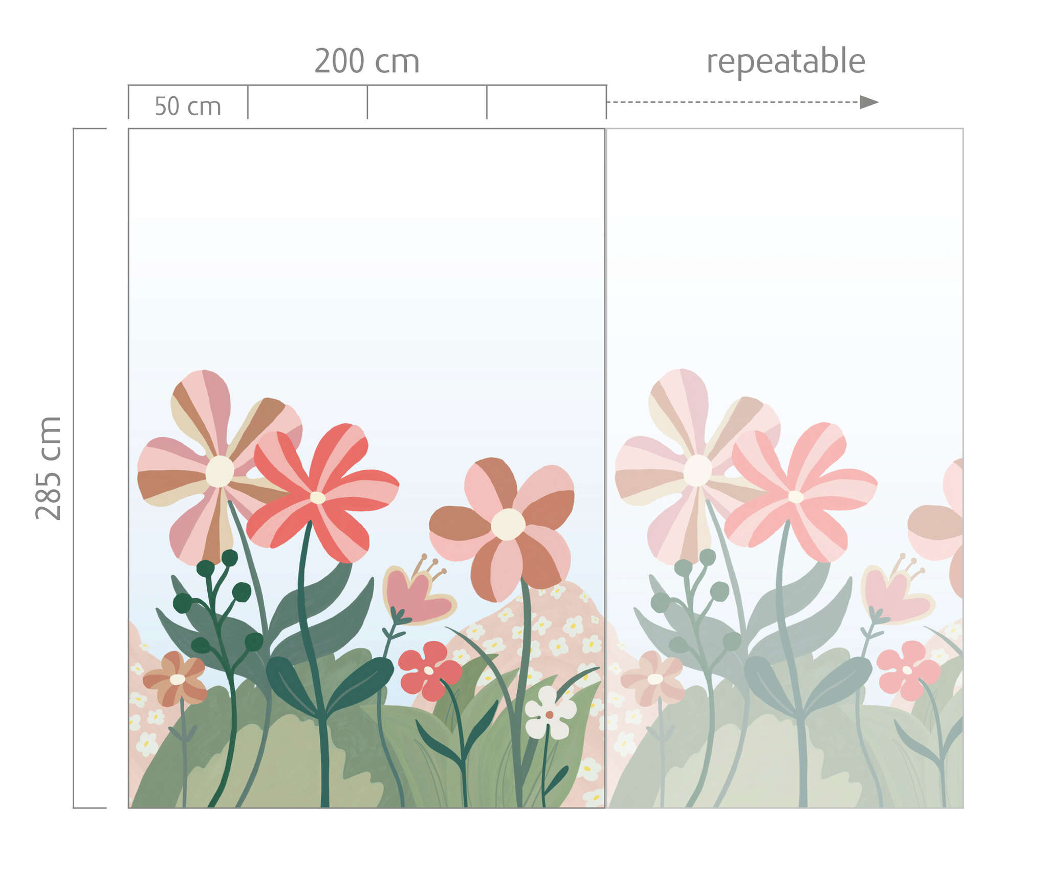 10-300141 Bildauschnitt 1 Wall mural Flower in Pink | Roomblush - RB352