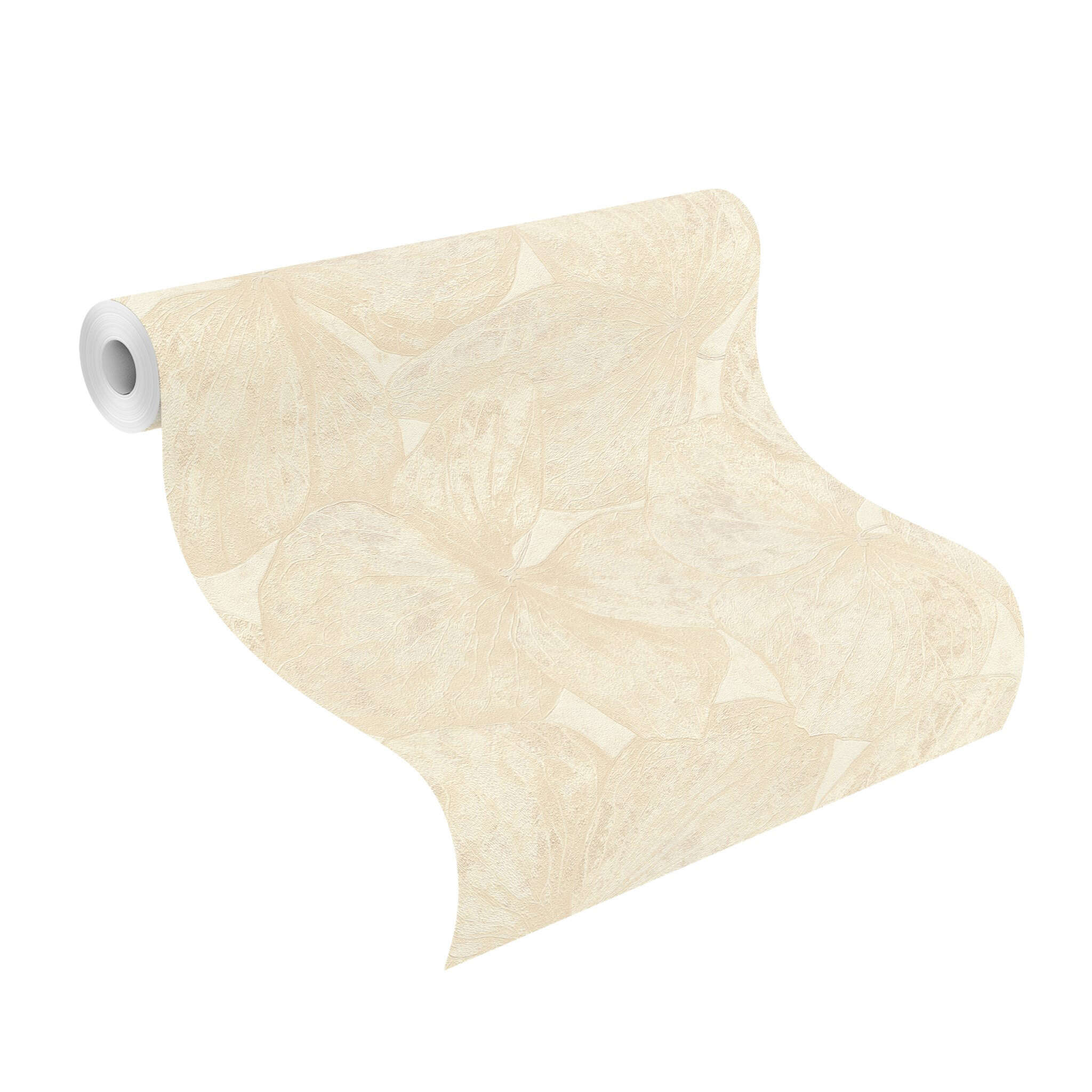 10-817966 Rolle abgerollt 1 Blätter Vliestapete in Creme #followusaround 817966