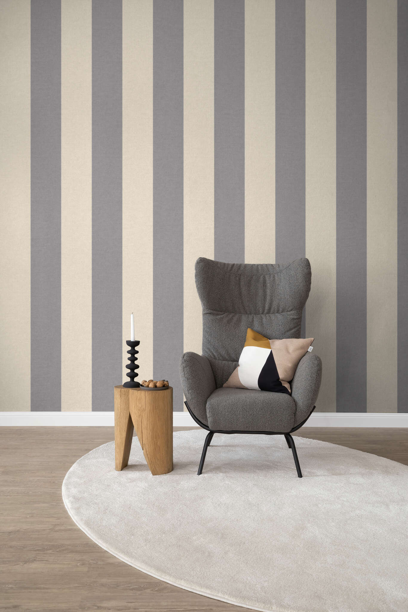 10-366648 Raumbilder 1 SCHÖNER WOHNEN collection mural XXL STRIPE photo wallpaper in purple 366648