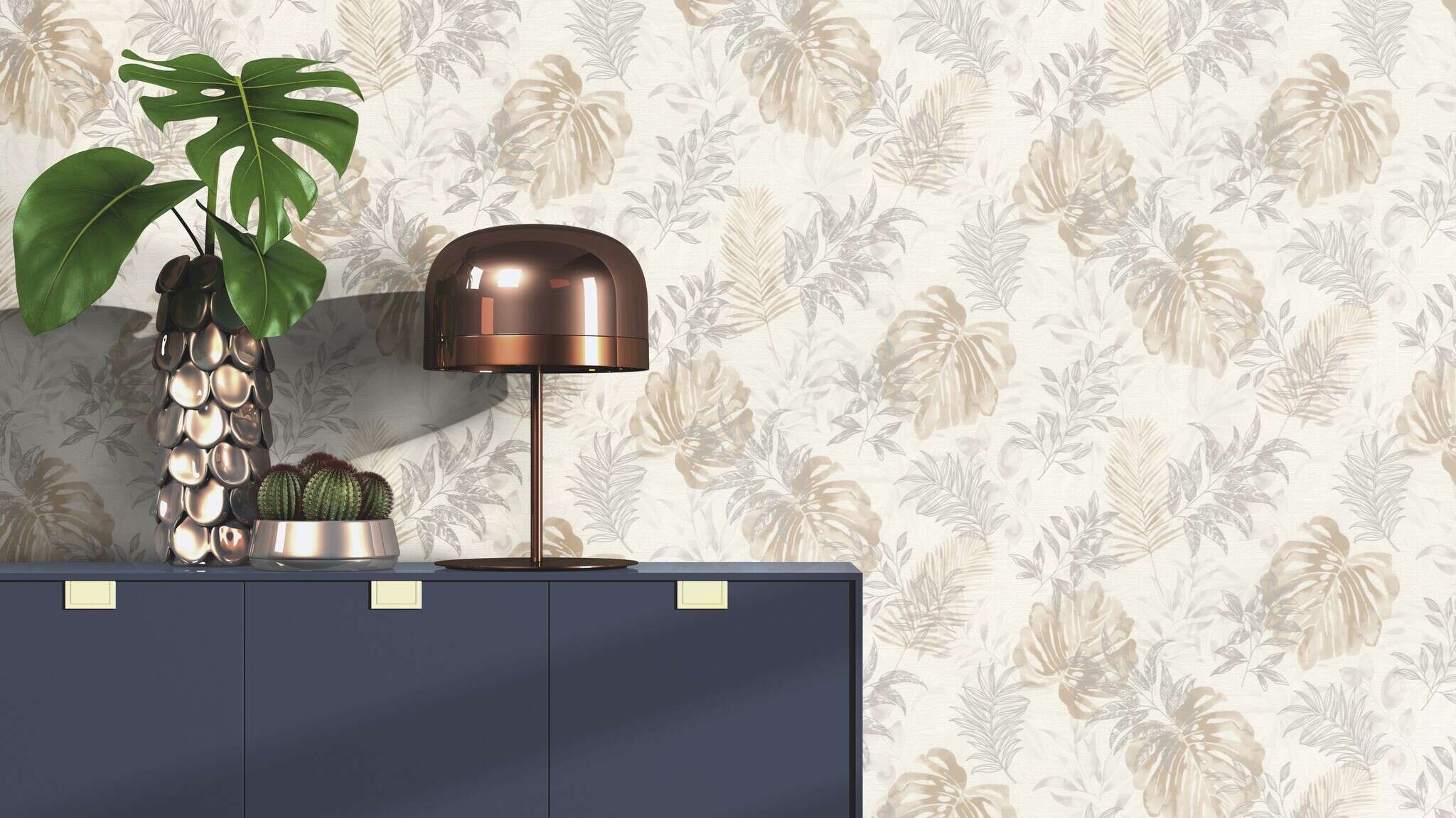 10-320619 Raumsituationen 1 Non-woven wallpaper in gray Selection Relief/non-woven 320619