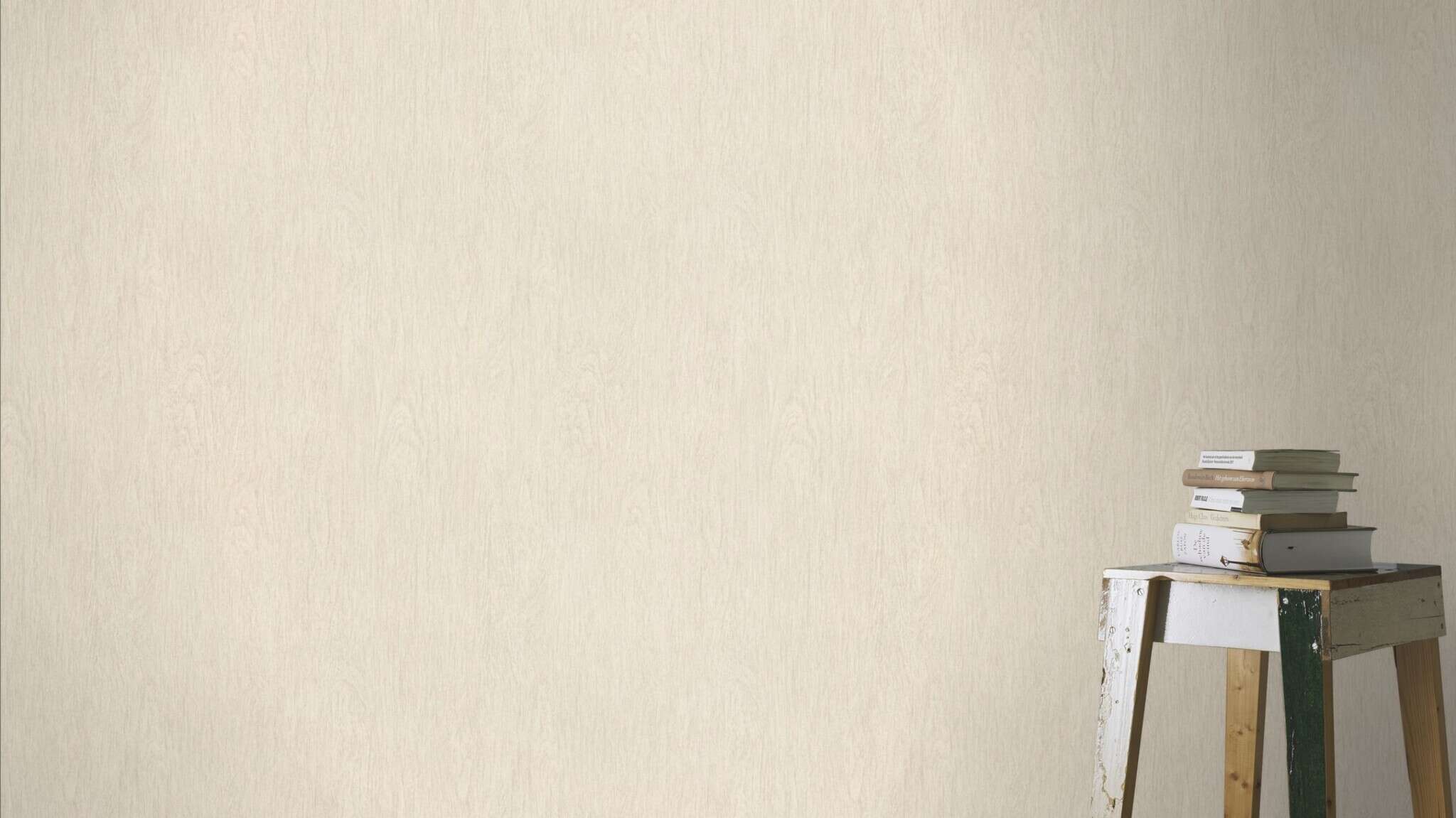 10-600018 Raumsituationen 2 Room with Wallpaper with wood grain and fine vertical texture