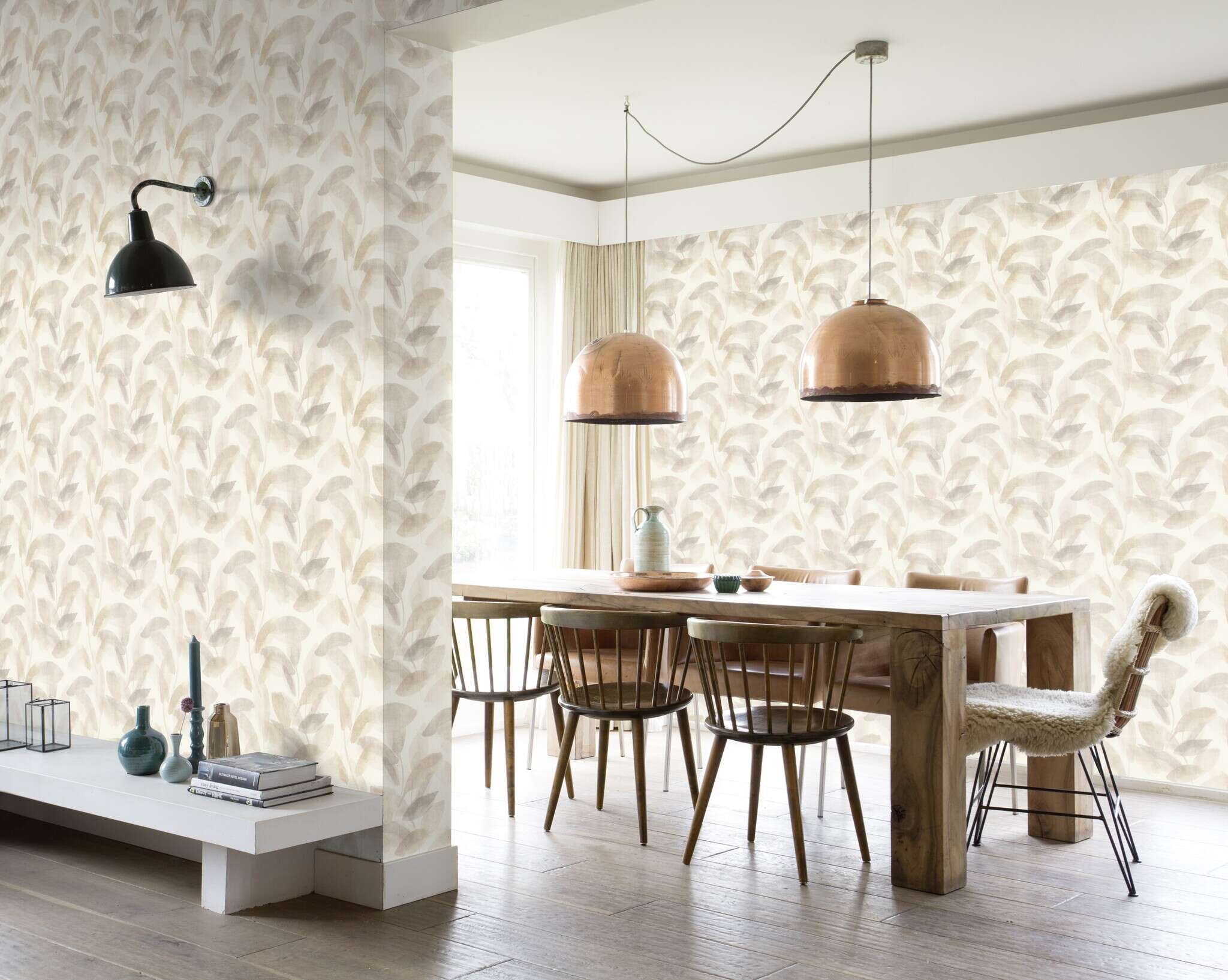 10-416336 Raumsituationen 1 Non-woven wallpaper in beige Selection vinyl/non-woven 416336