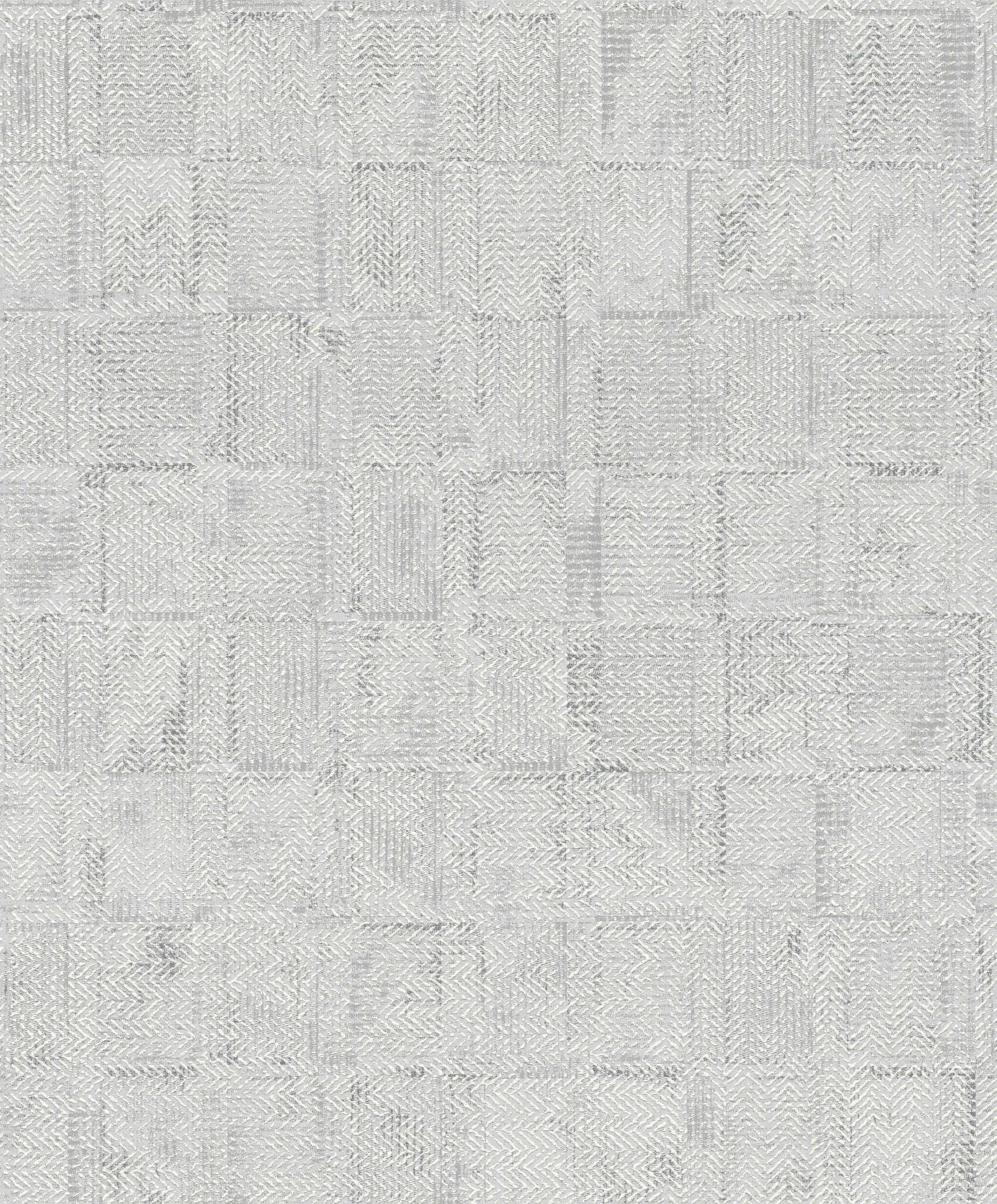 10-314731 Artikelscan 1 Papier peint intissé gris argenté avec une texture patchwork tissée et un aspect légèrement en relief