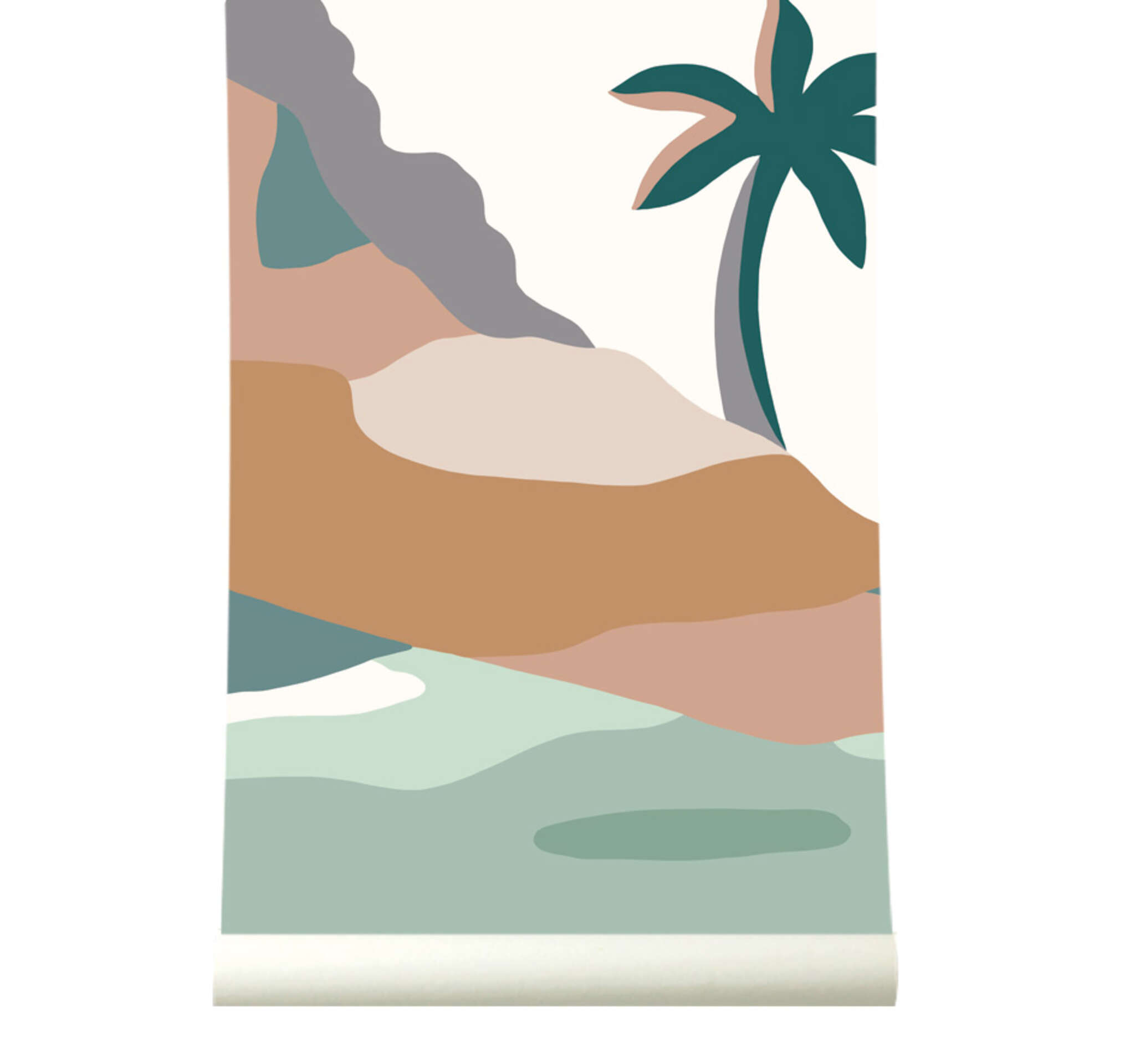 10-300020 Rolle abgerollt 1 Wall mural Seascape in Green | Roomblush - RB011-RC