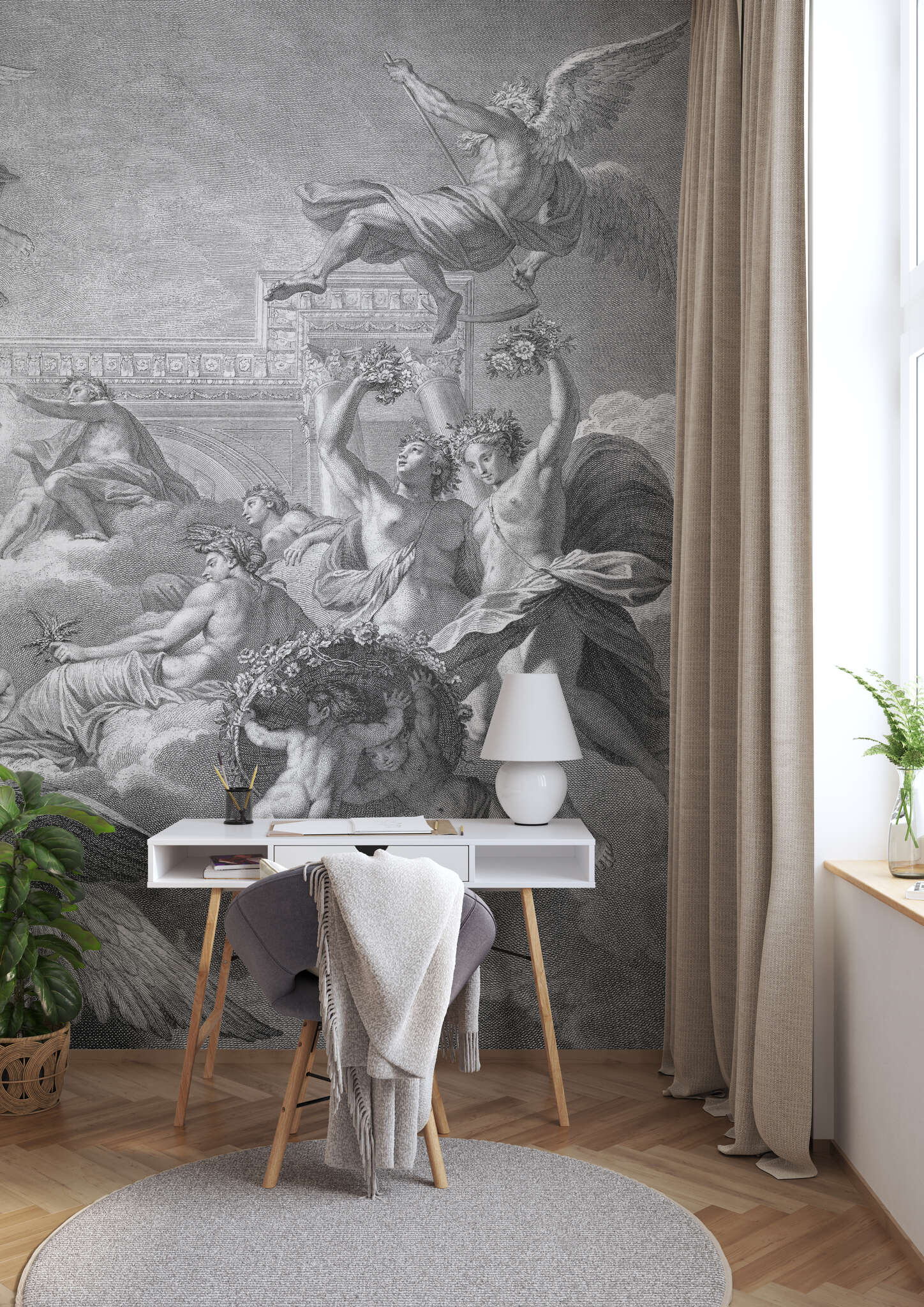Wohnzimmer mit 360752 - Wandbild - Mythologische Szene mit Engeln & Göttern magicwalls Fototapete 360752