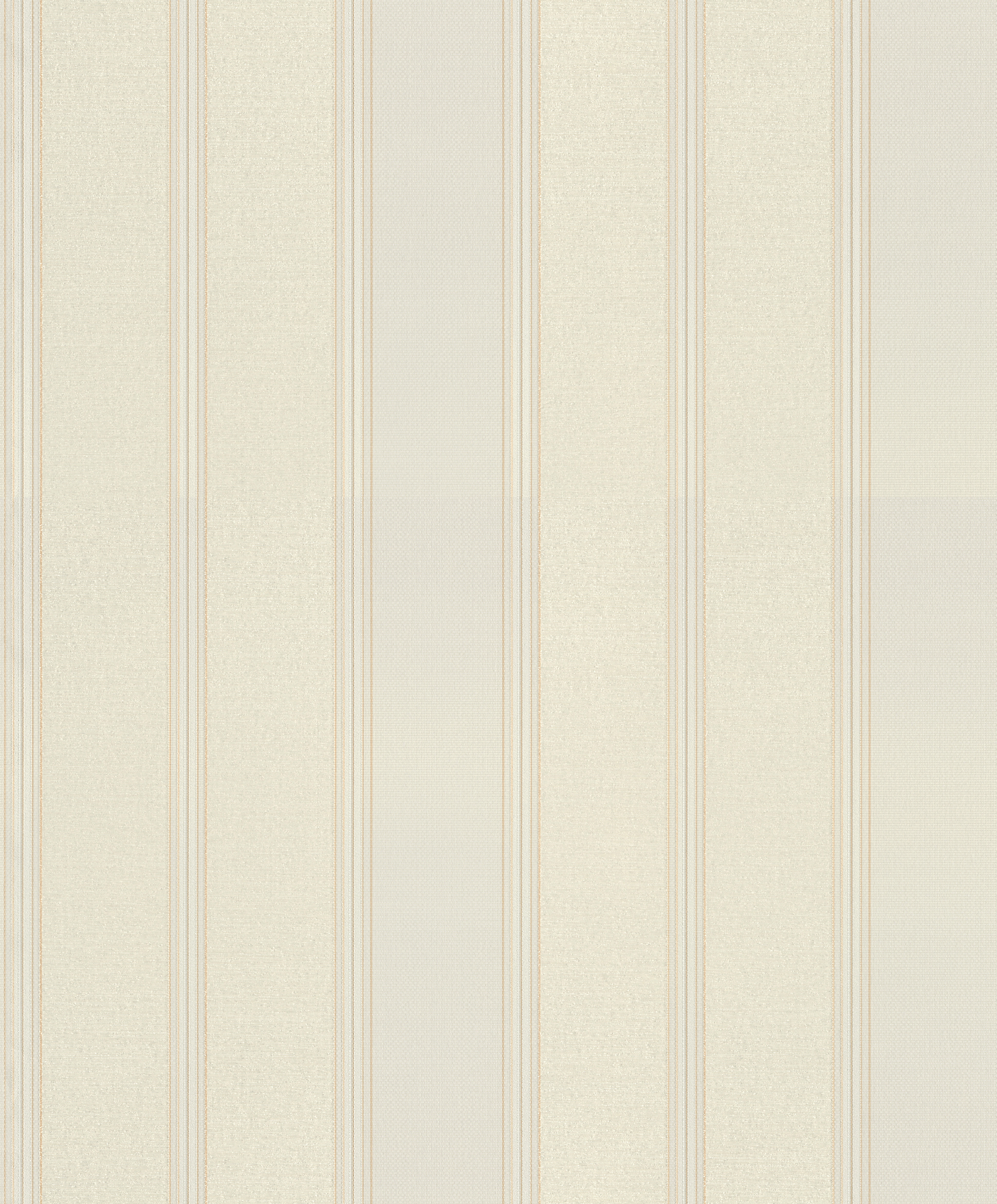 10-421026 Artikelscan 1 Non-woven wallpaper with a fine, vertical striped pattern in various shades of beige.