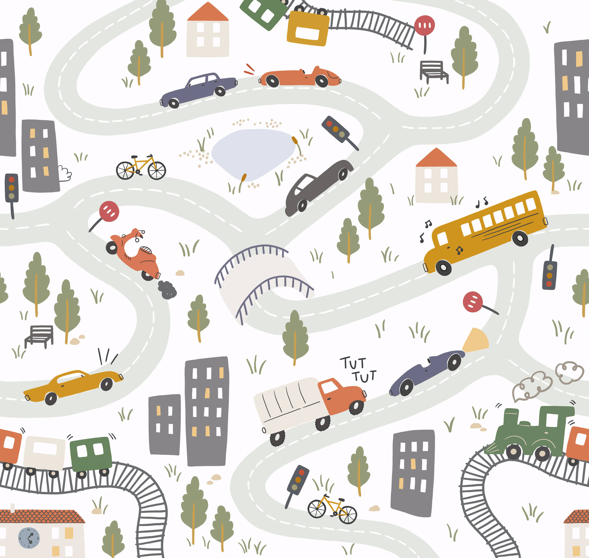 Vliestapete Cars in Gelb | Roomblush - RB384