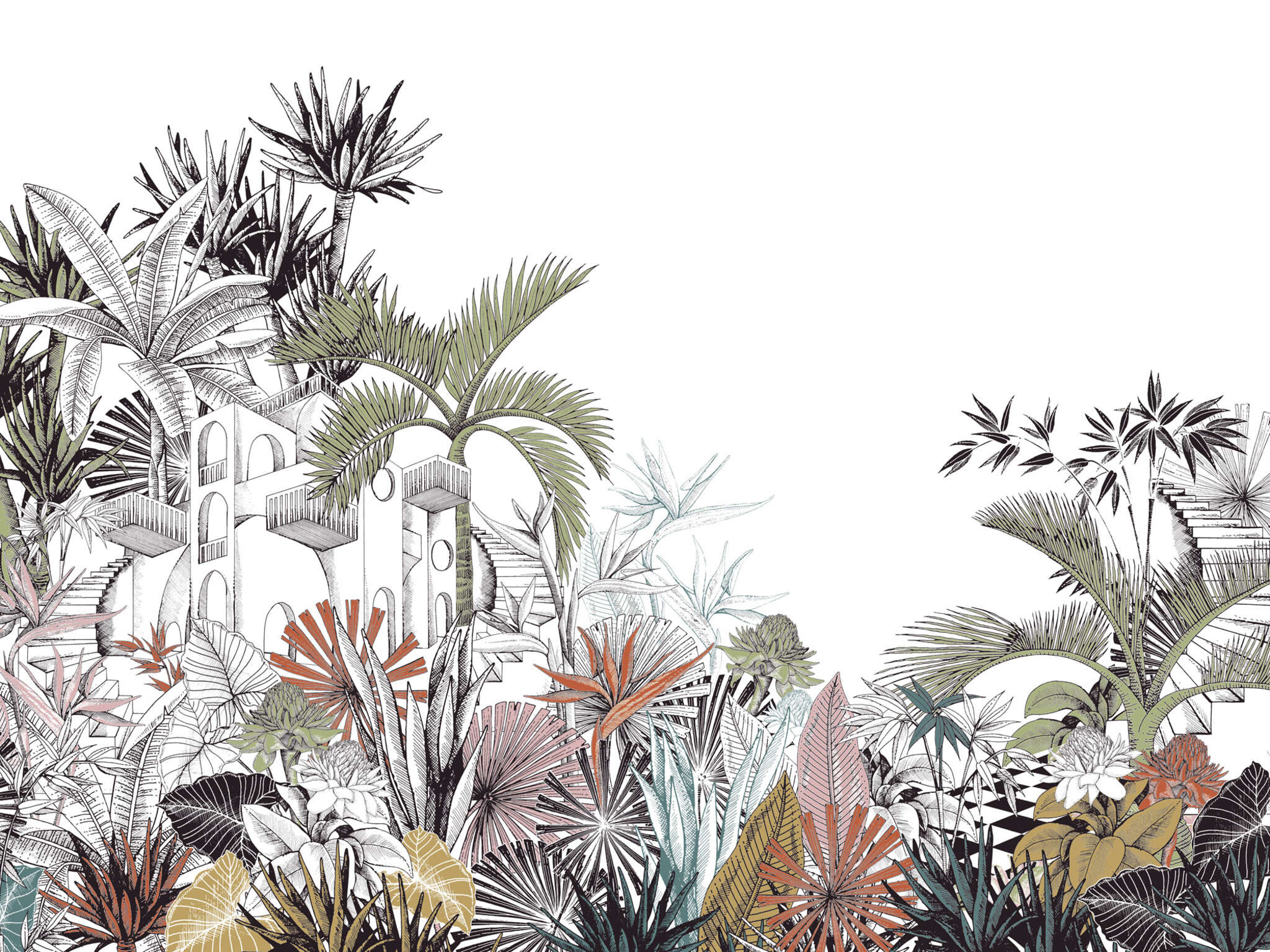 10-688146 Artikelscan 1 Papier peint panoramique jungle - Tropical House 688146