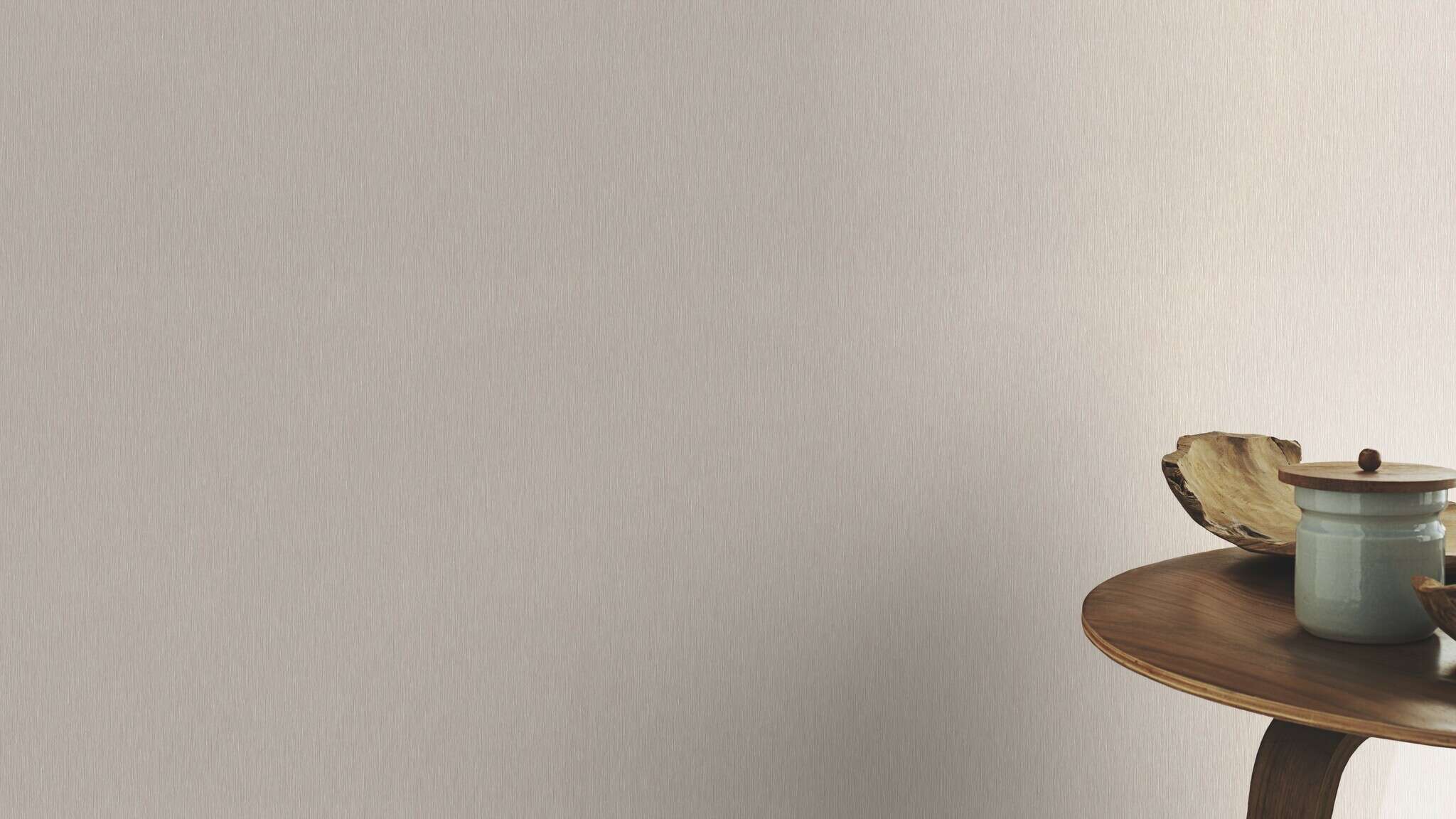 10-810127 Raumsituationen 3 Room with Single-colour wallpaper with a vertical texture and irregular, fine lines