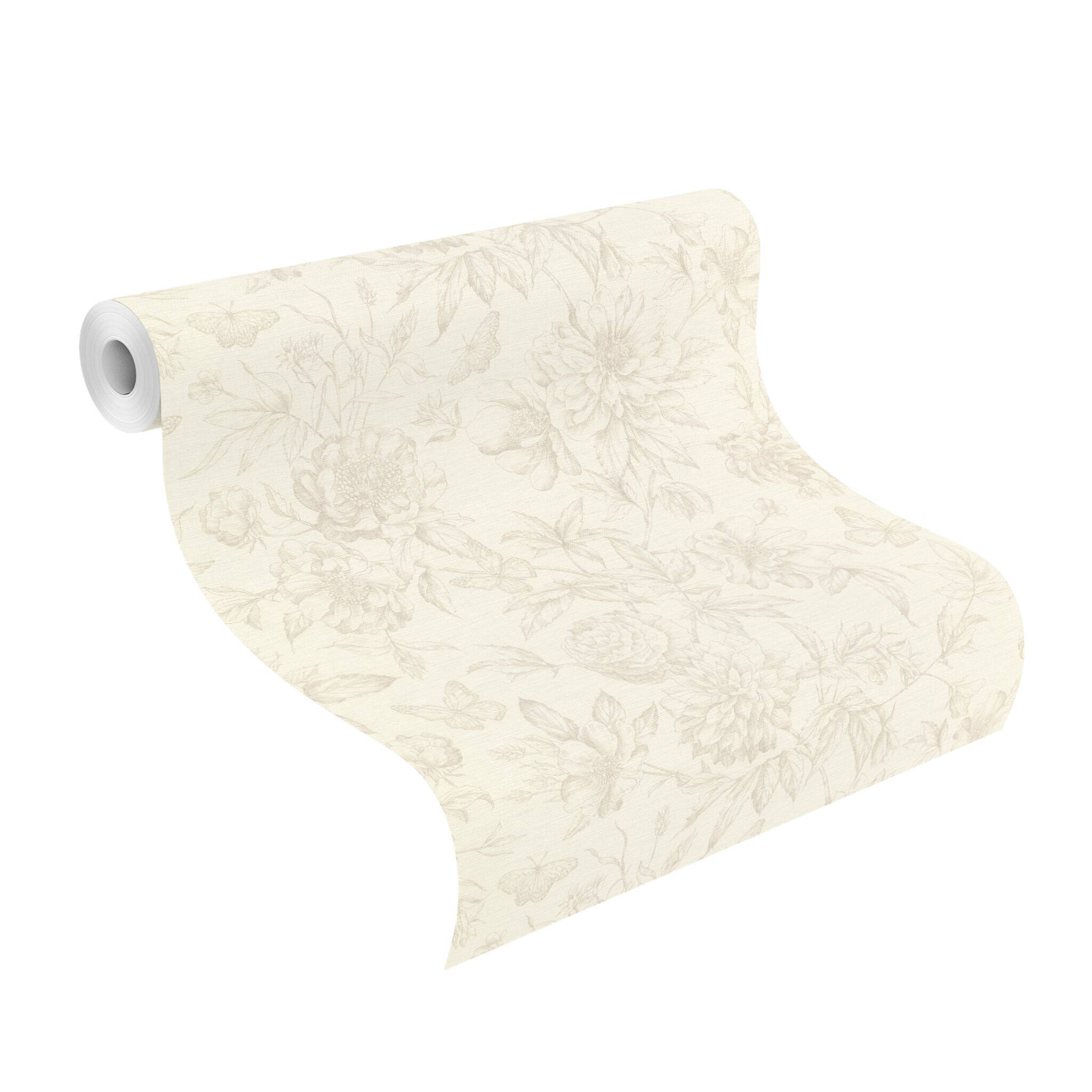 10-793932 Rolle abgerollt 1 Non-woven wallpaper in white Selection vinyl/non-woven 793932