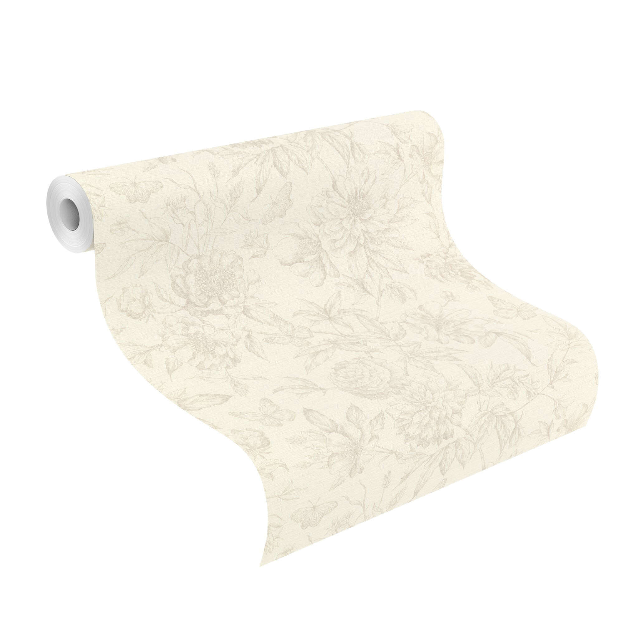 10-793932 Rolle abgerollt 1 Non-woven wallpaper in white Selection vinyl/non-woven 793932