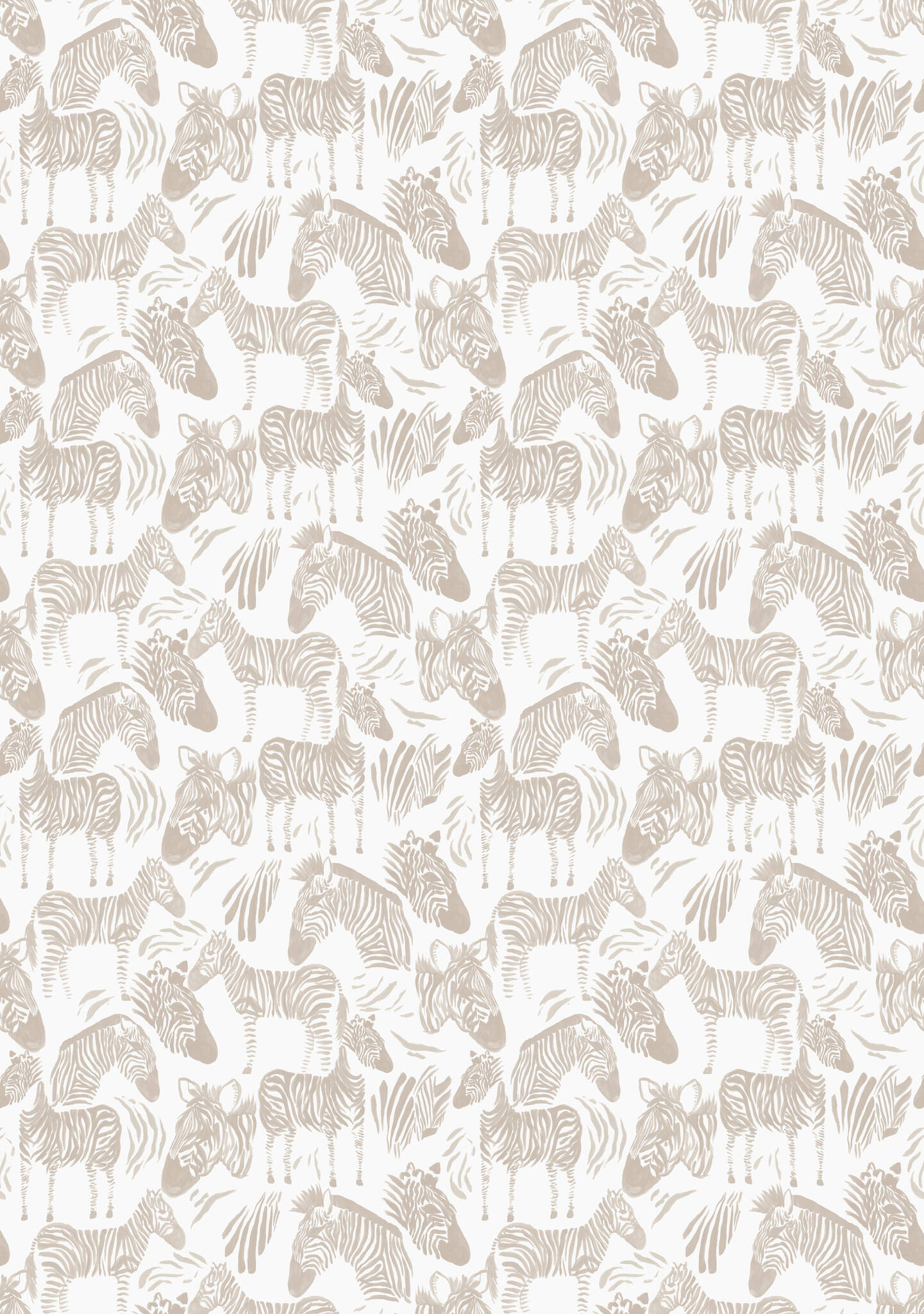 Vliestapete Zebra in Beige | Roomblush - RB329
