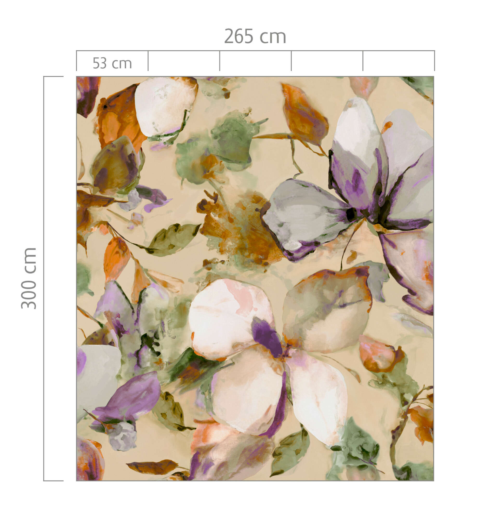 10-367546 Bildauschnitt 1 Fototapete große Blumen in Lila - Florentine IV 367546
