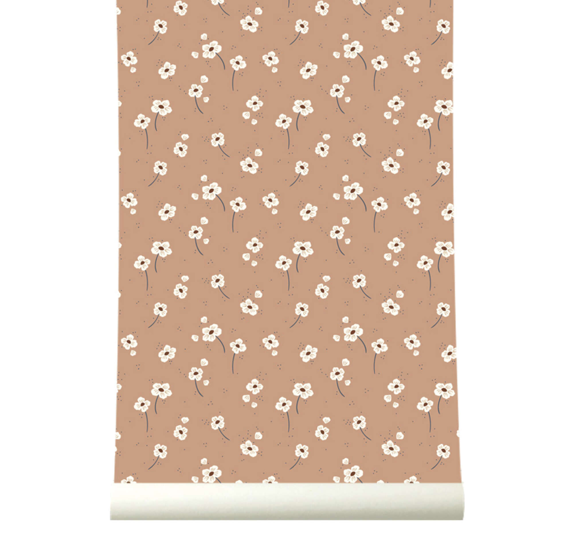 10-300080 Rolle abgerollt 1 Papier peint panoramique Little Flowers in Orange | Roomblush - RB003-RC
