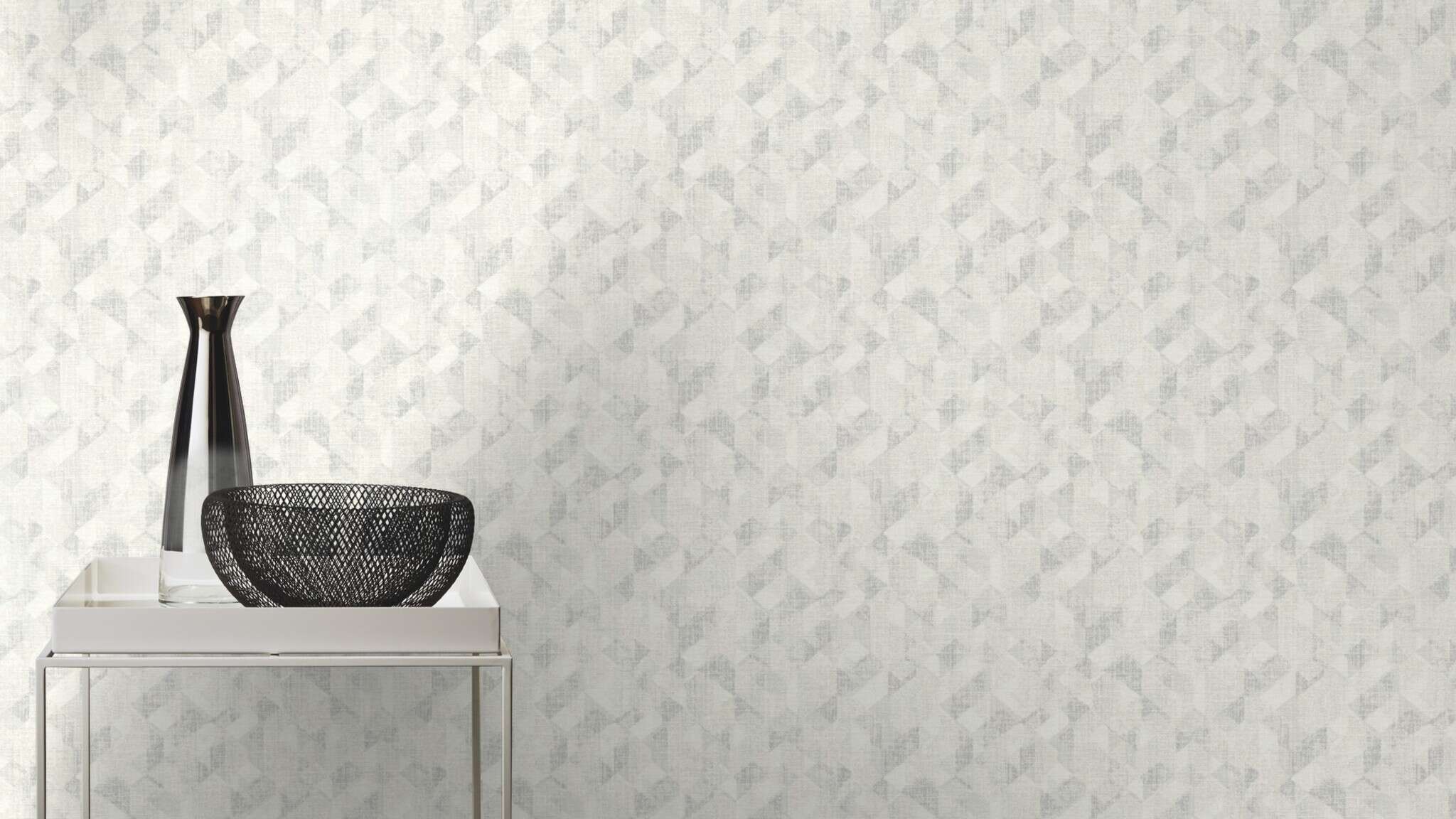 10-654219 Raumsituationen 3 Graphic non-woven wallpaper in gray-light gray Welcome Home 654219
