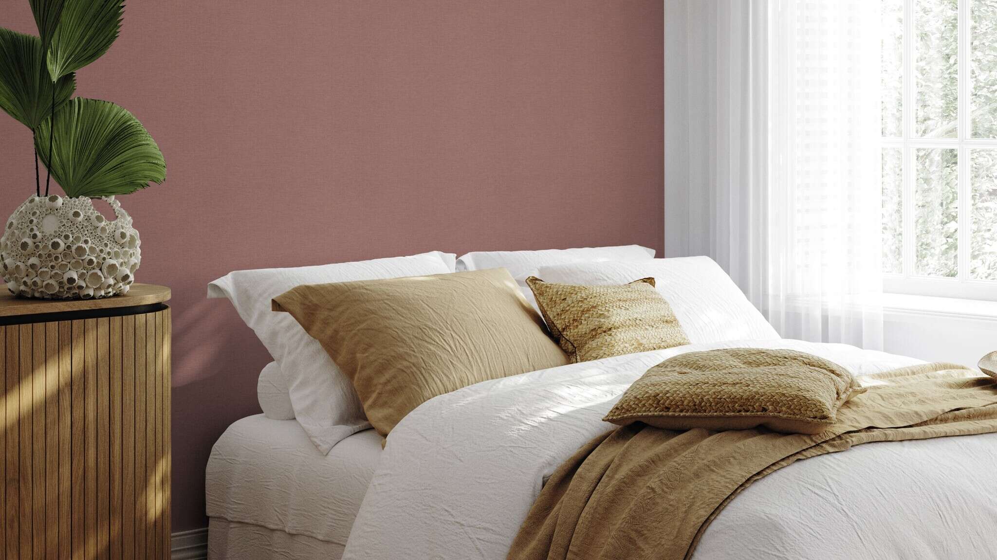 10-709797 Raumsituationen 2 Papier peint intissé rouge crème Farmhouse 709797