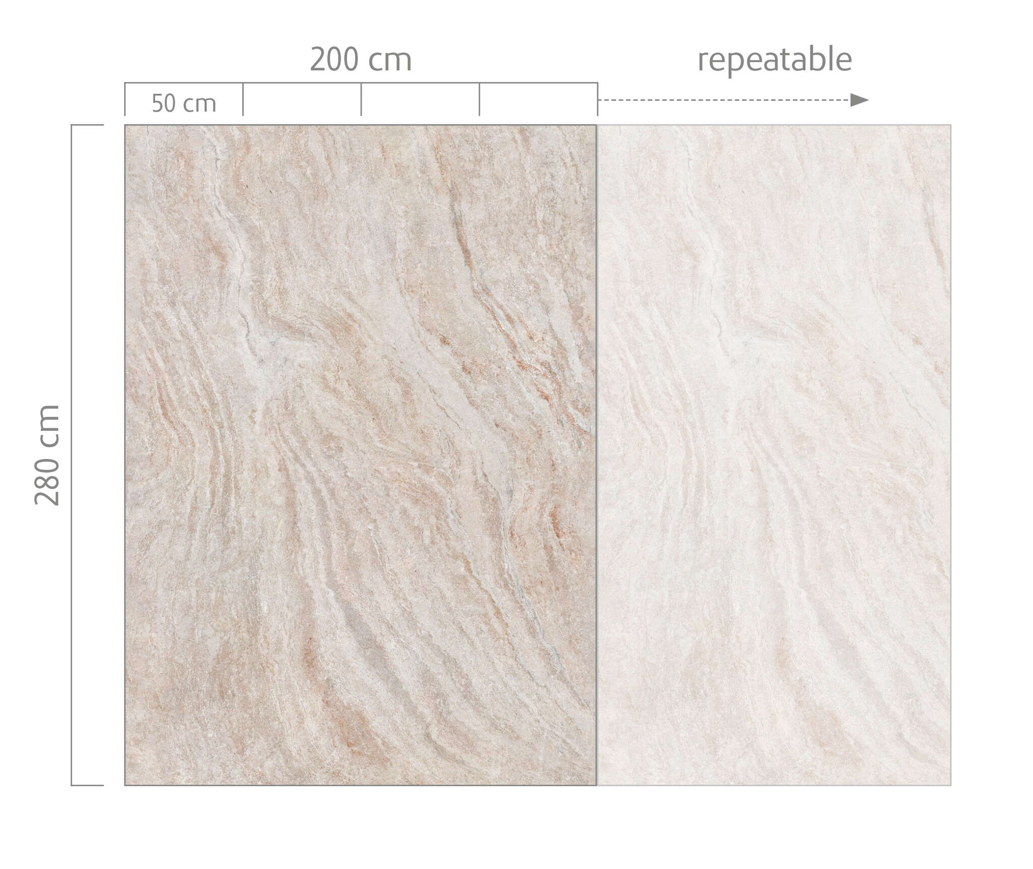 10-300193 Bildauschnitt 1 Fototapete Travertin in Beige | Roomblush - RB469