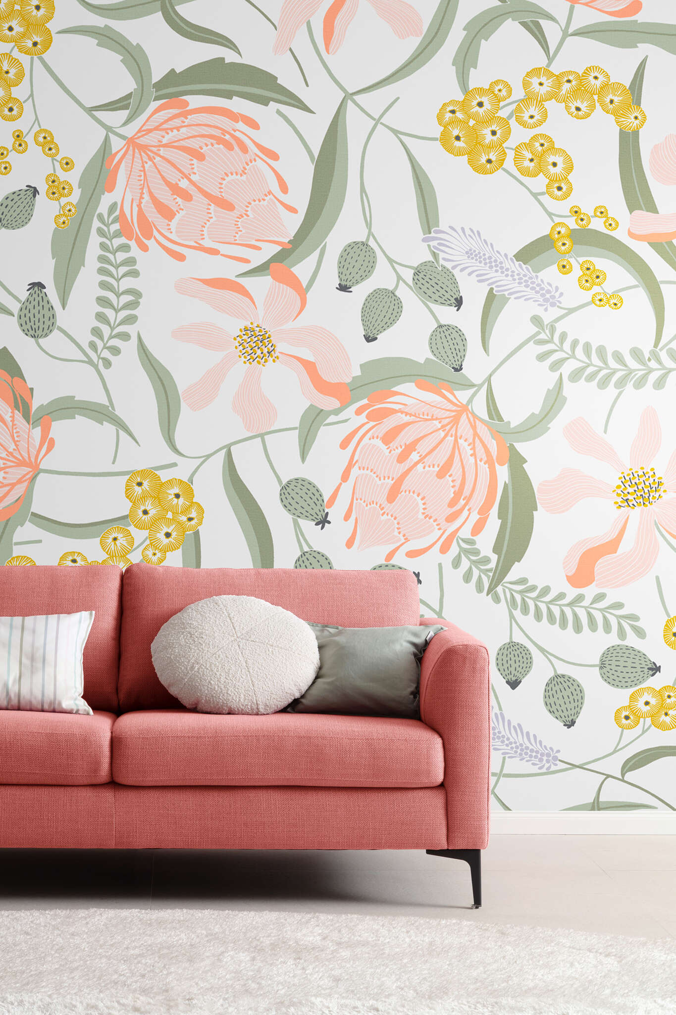 10-367331 Raumbilder 1 SCHÖNER WOHNEN collection PLAYFUL wall mural in red 367331