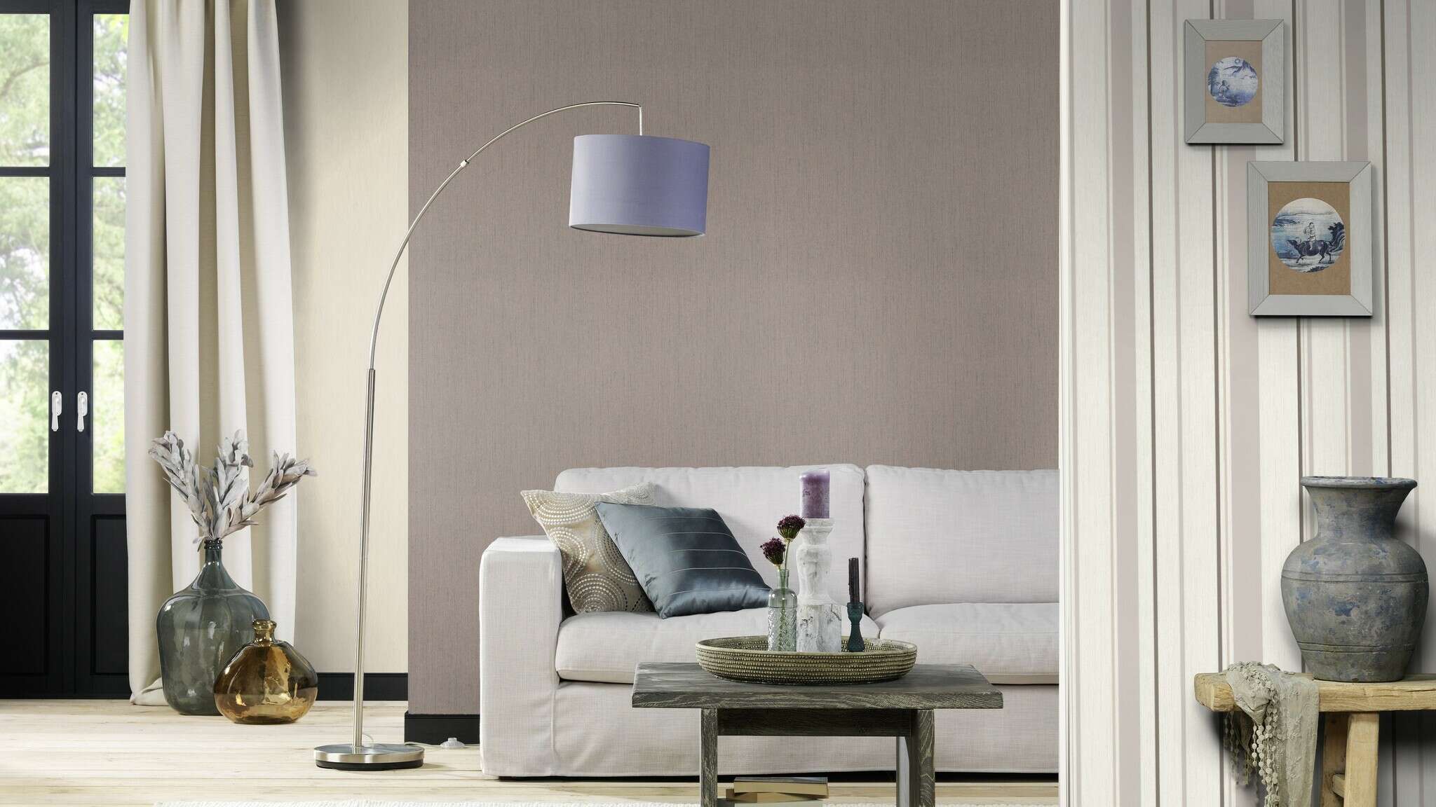 10-540826 Raumsituationen 4 Room with Single-colour plain with brush strokes