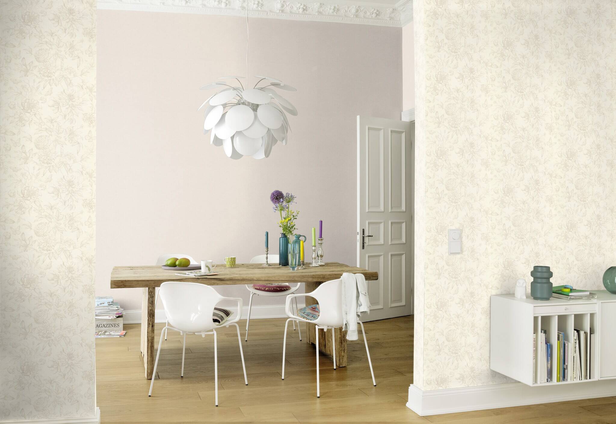 10-793932 Raumsituationen 5 Non-woven wallpaper in white Selection vinyl/non-woven 793932