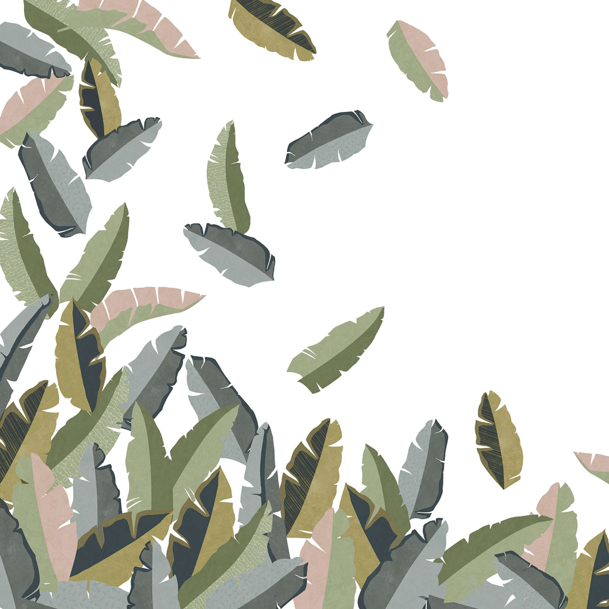 Grün-Oliv-Weiß-Blau