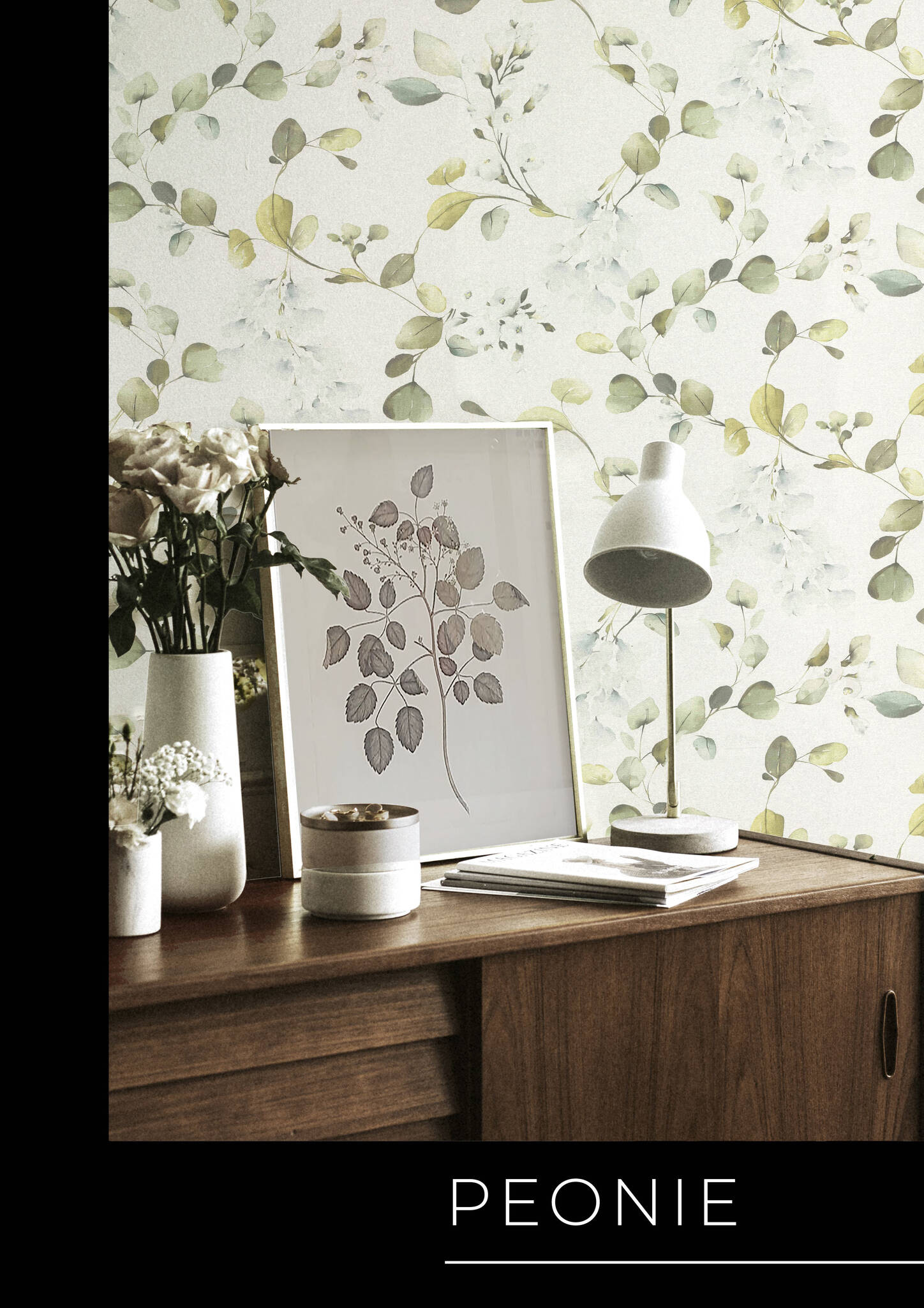 10-582222 Raumsituationen 6 Non-woven blossom wallpaper in blue Selection vinyl/non-woven 582222