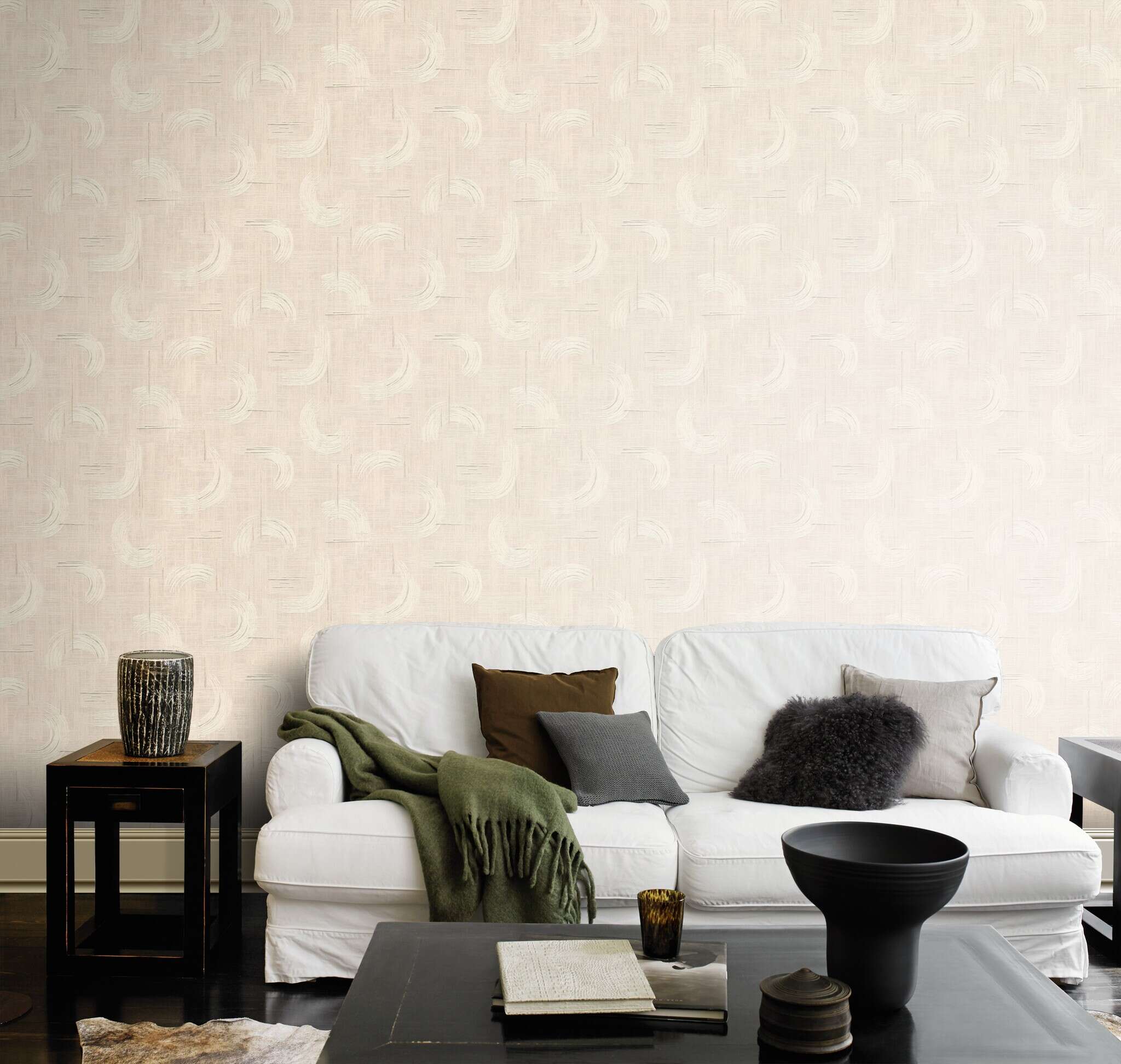 10-429046 Raumsituationen 1 Papier peint intissé beige-sable Selection Relief/Voile 429046