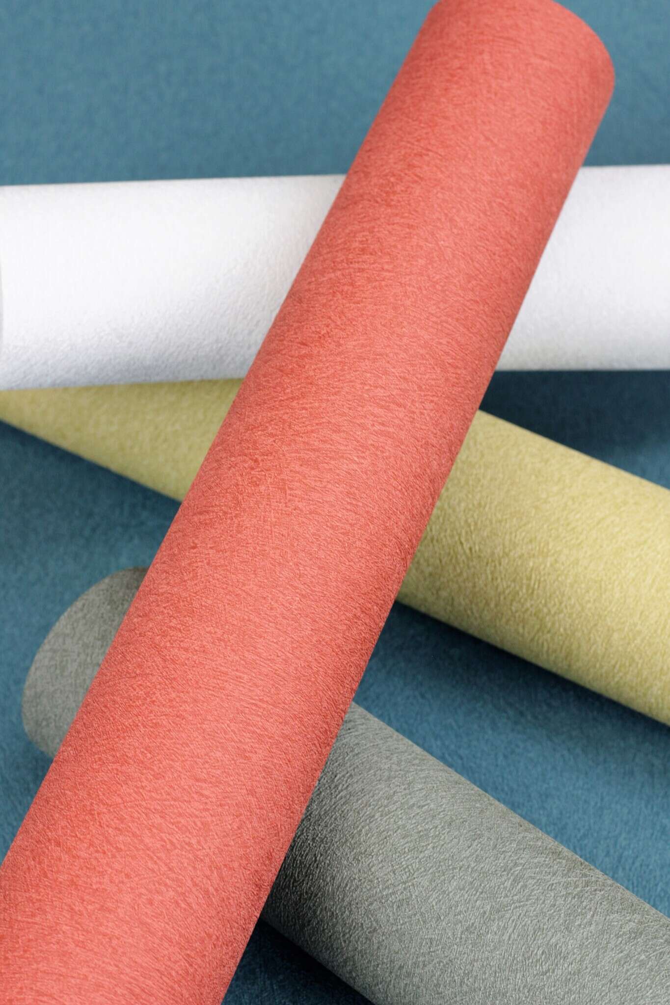 10-418675 Detailaufnahmen 4 Fur look non-woven wallpaper in petrol 418675