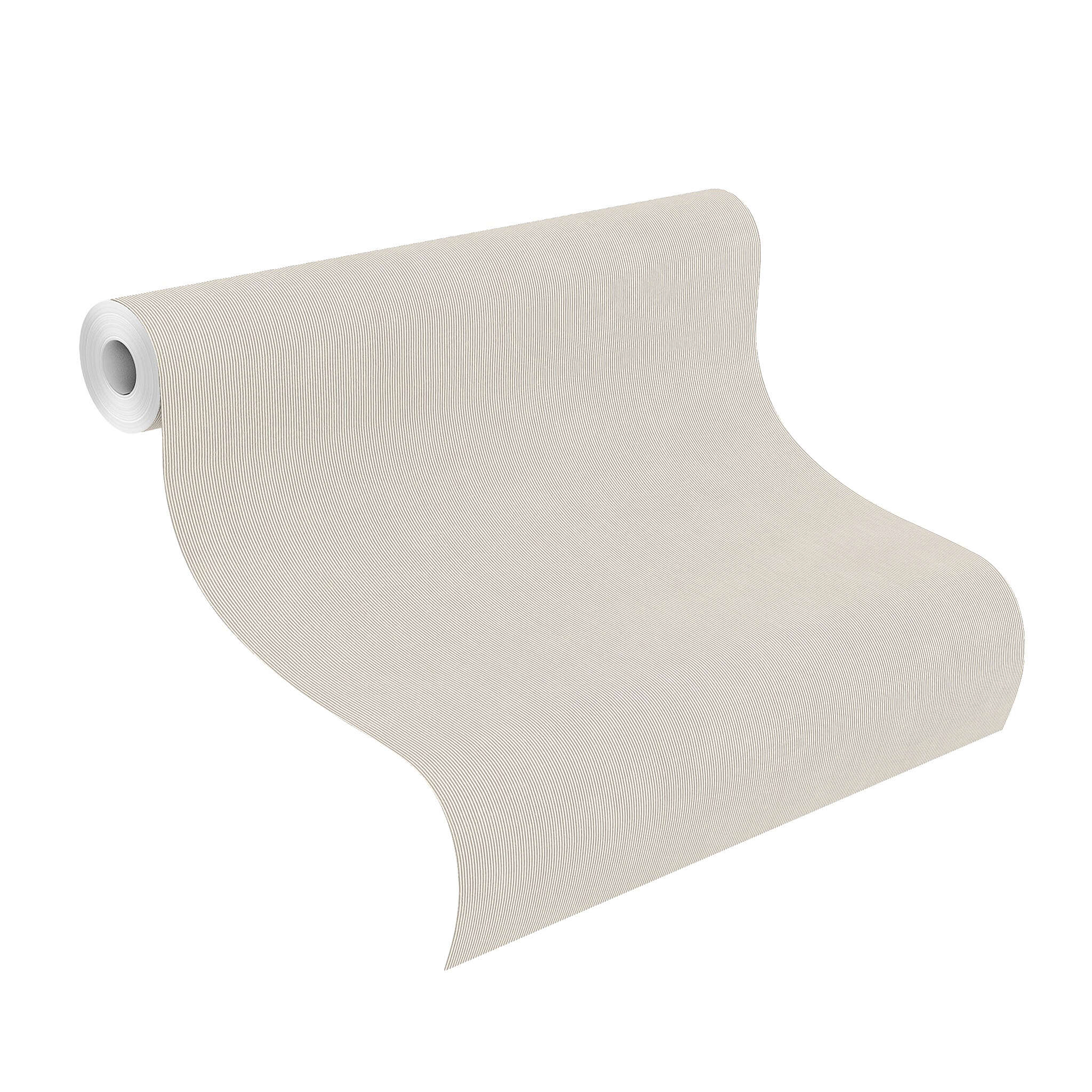 10-521474 Rolle abgerollt 1 Rollenabbildung mit einfarbige Tapete mit Rillen-Optik