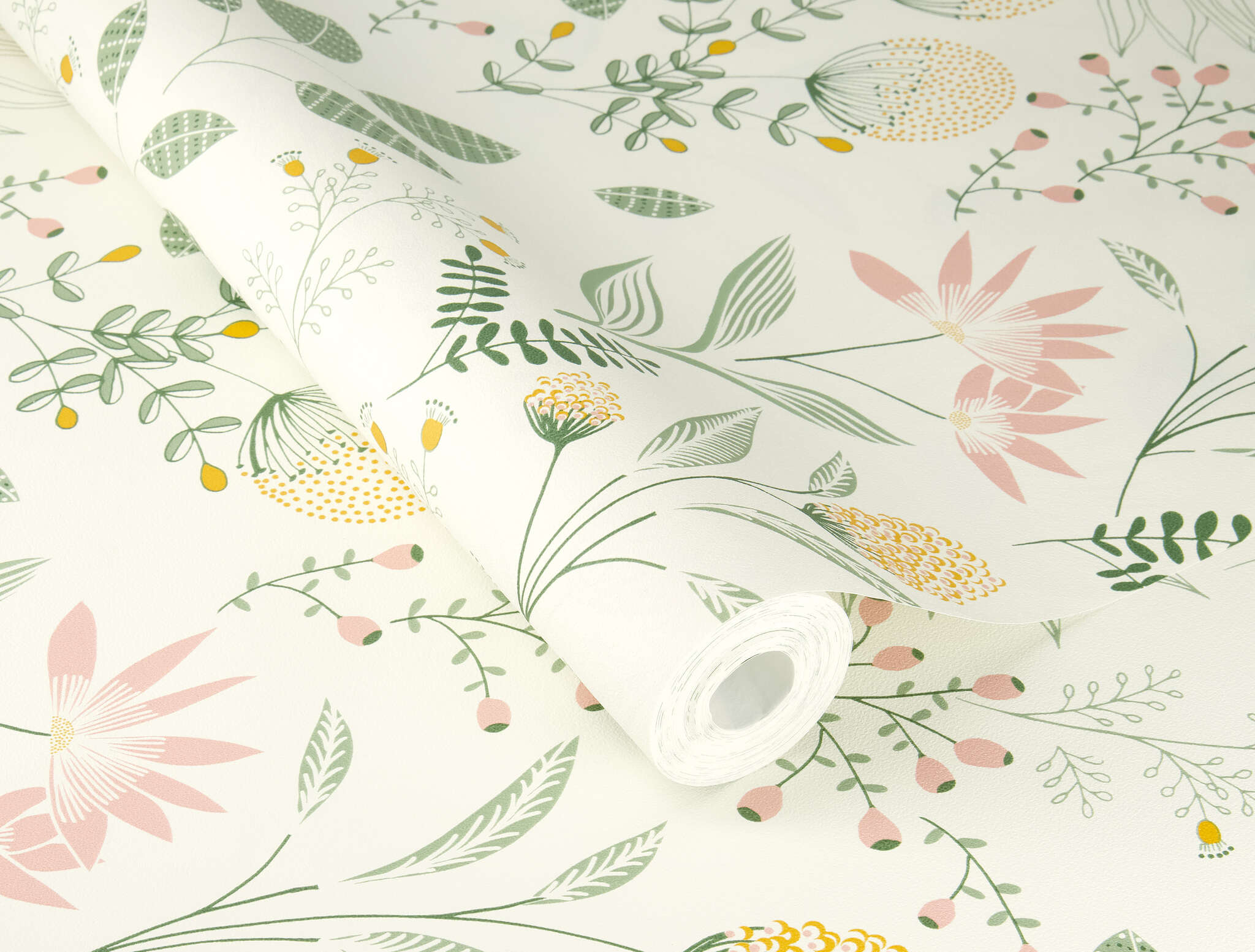 10-793222 Detailaufnahmen 1 Detailed image of Botanical wallpaper with leaf collage