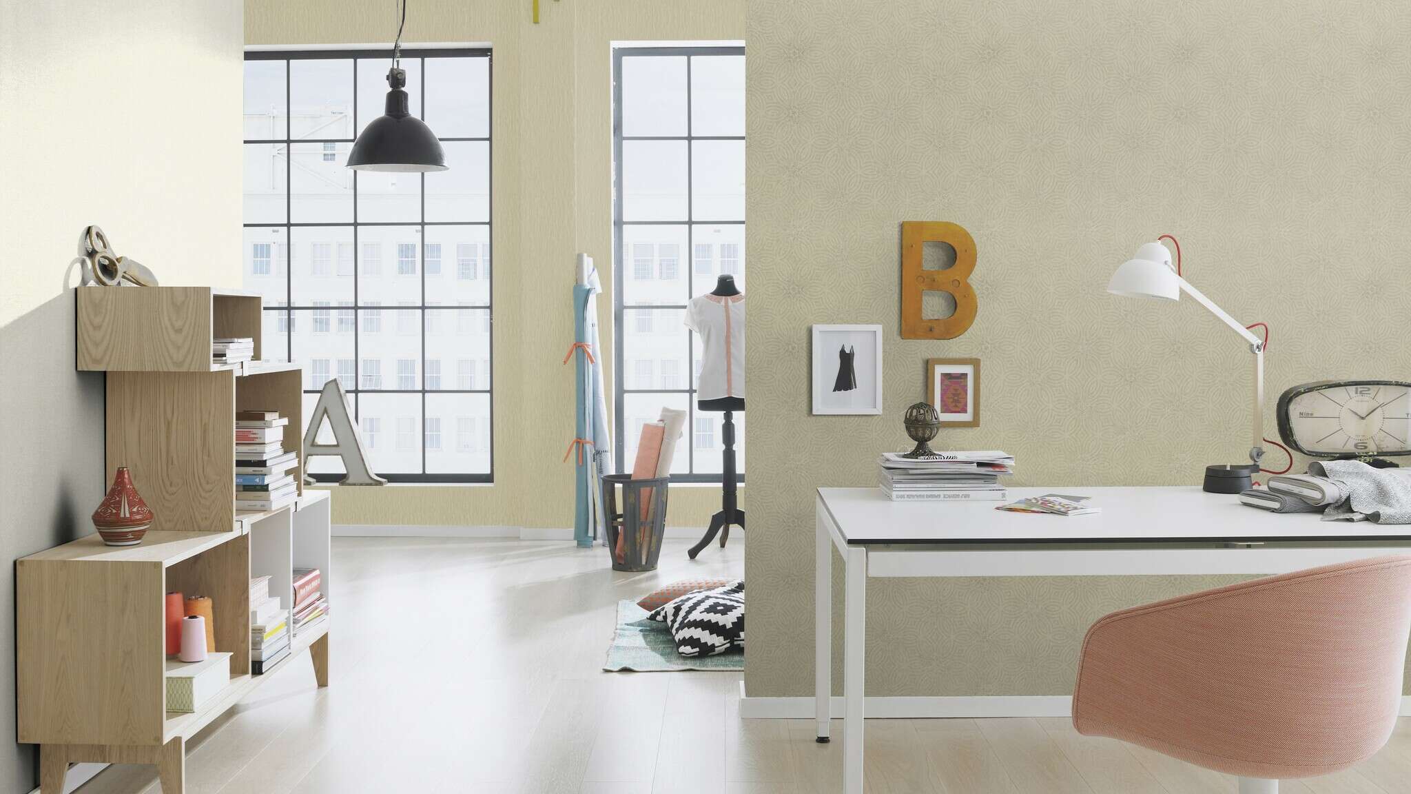 10-530216 Raumsituationen 4 Papier peint intissé blanc Selection 530216