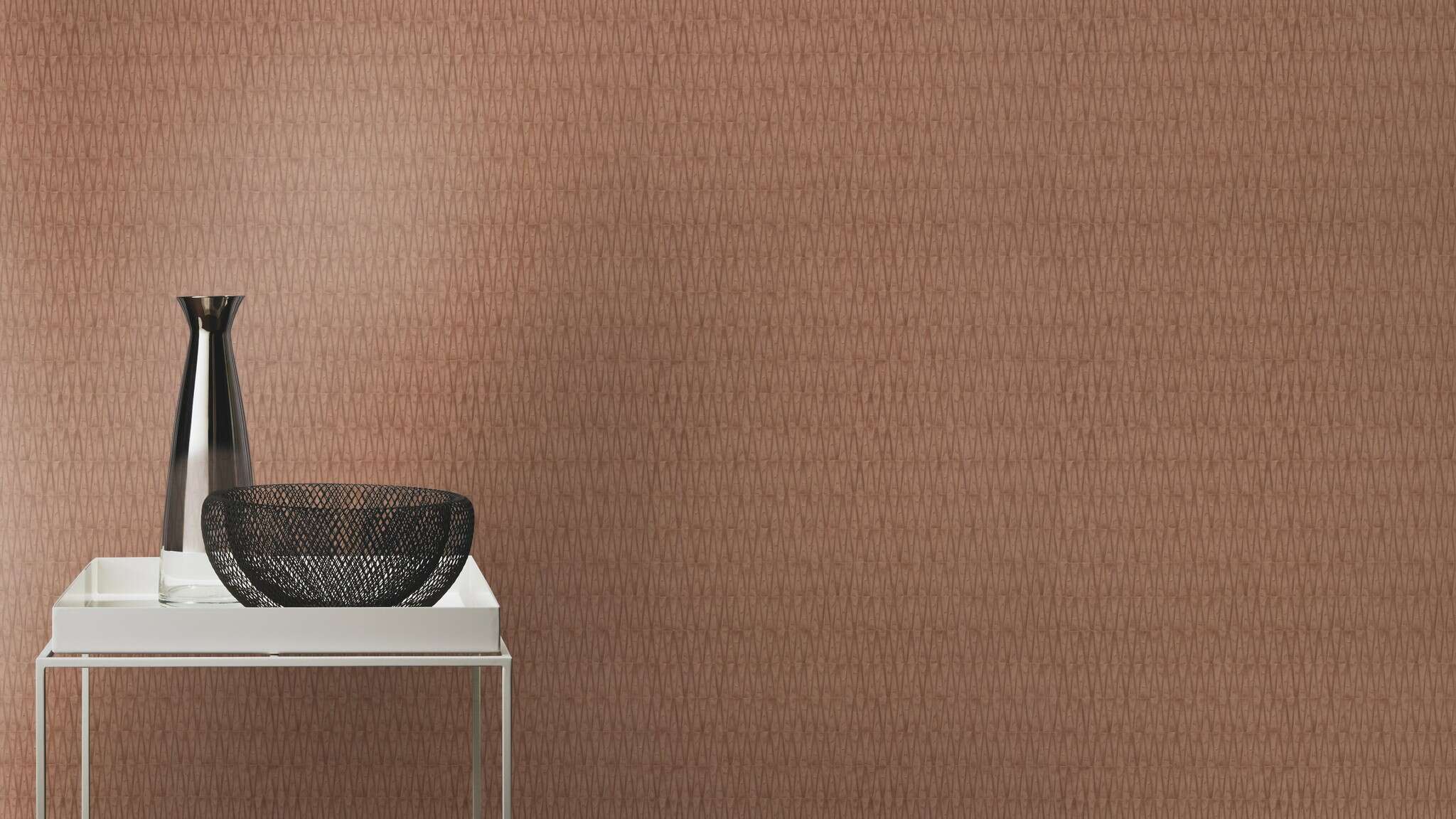 10-428445 Raumsituationen 3 Non-woven wallpaper in brown-copper brown Selection 428445