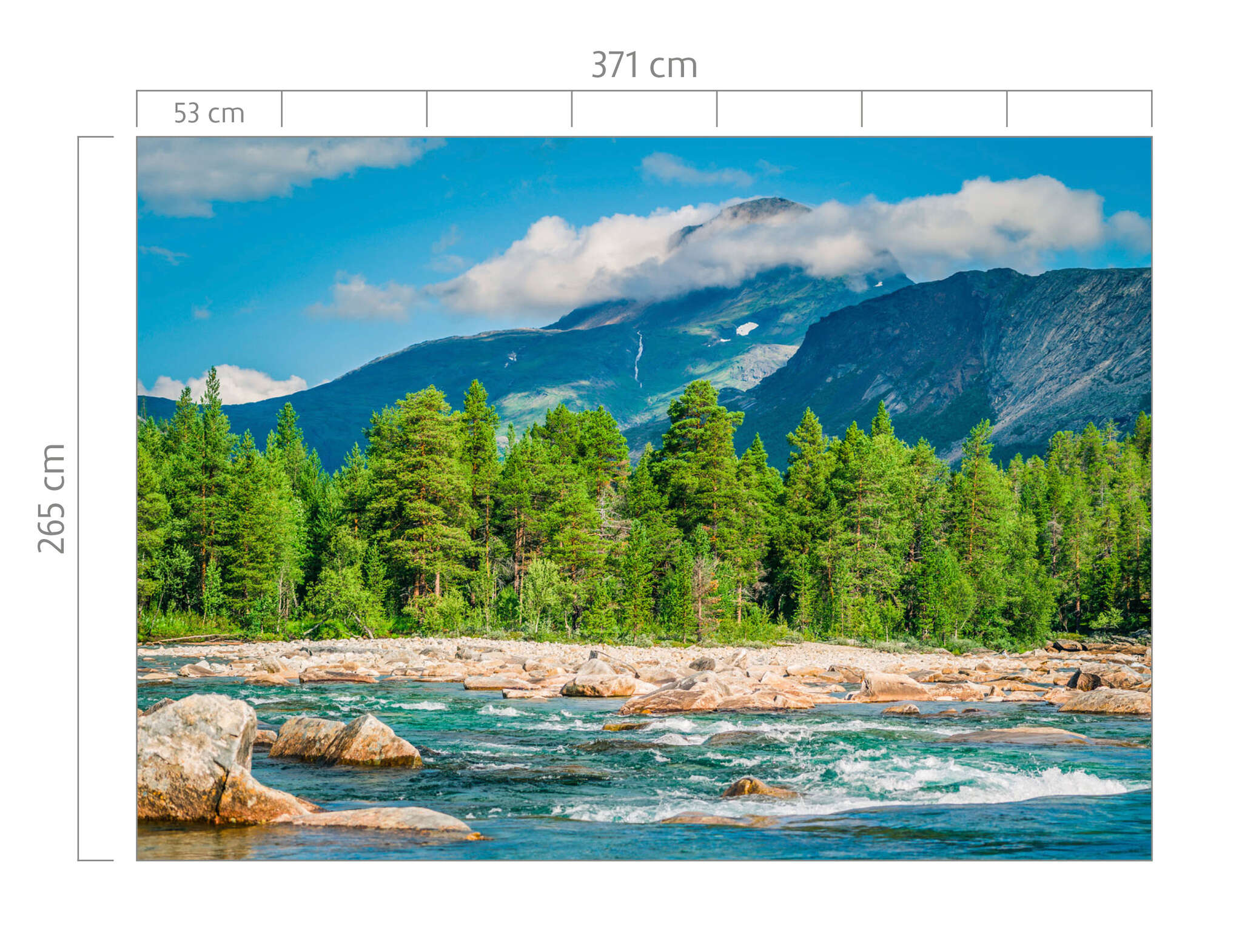 10-363265 Bildauschnitt 1 Wall mural with river landscape 363265