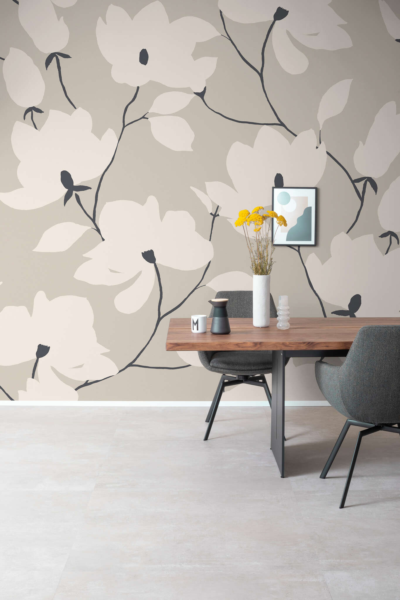 10-367287 Raumbilder 1 SCHÖNER WOHNEN collection FLEUR wall mural in beige 367287