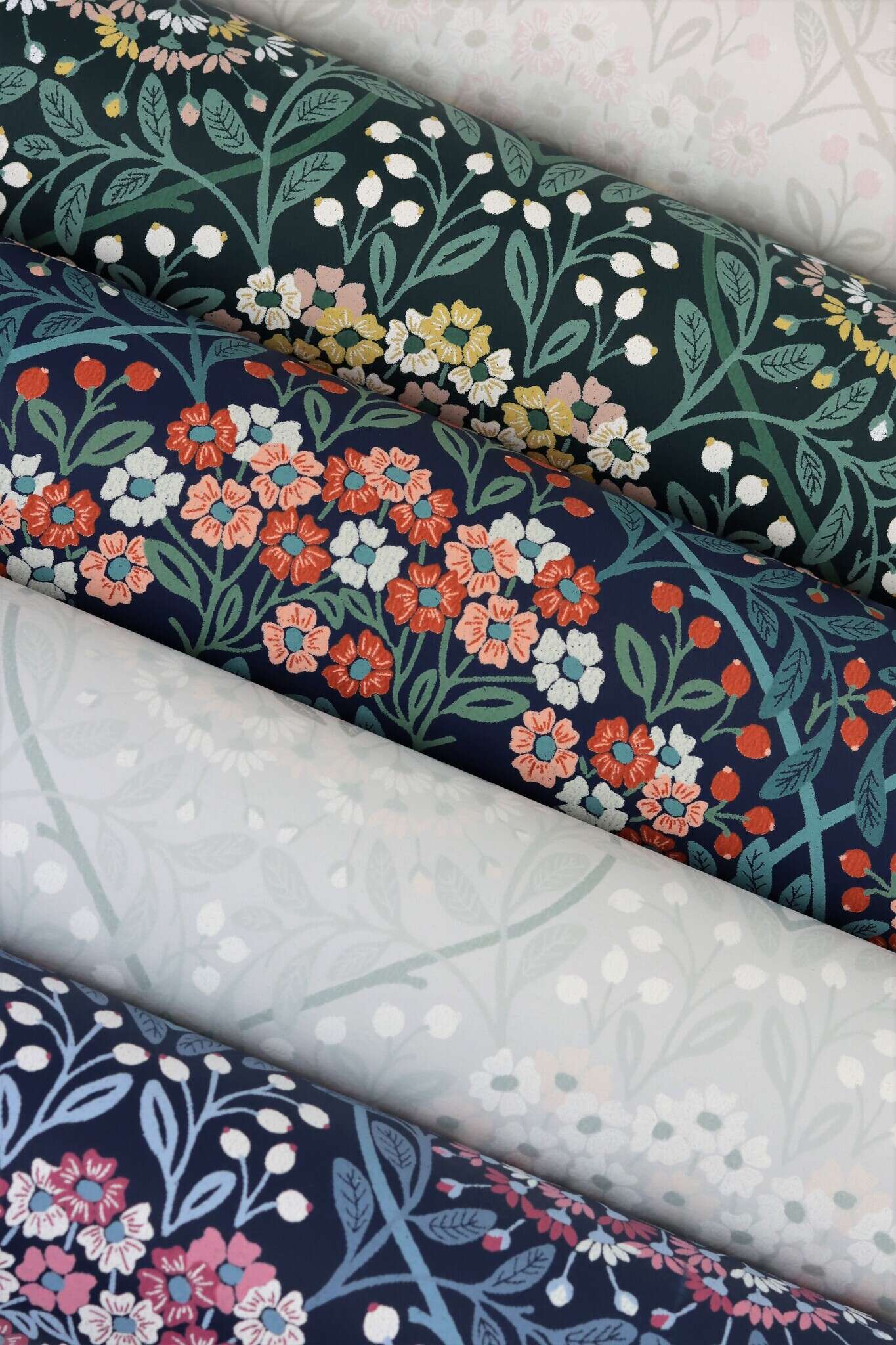 10-710038 Detailaufnahmen 3 Fleurs papier peint intissé bleu-bleu foncé Selection 710038