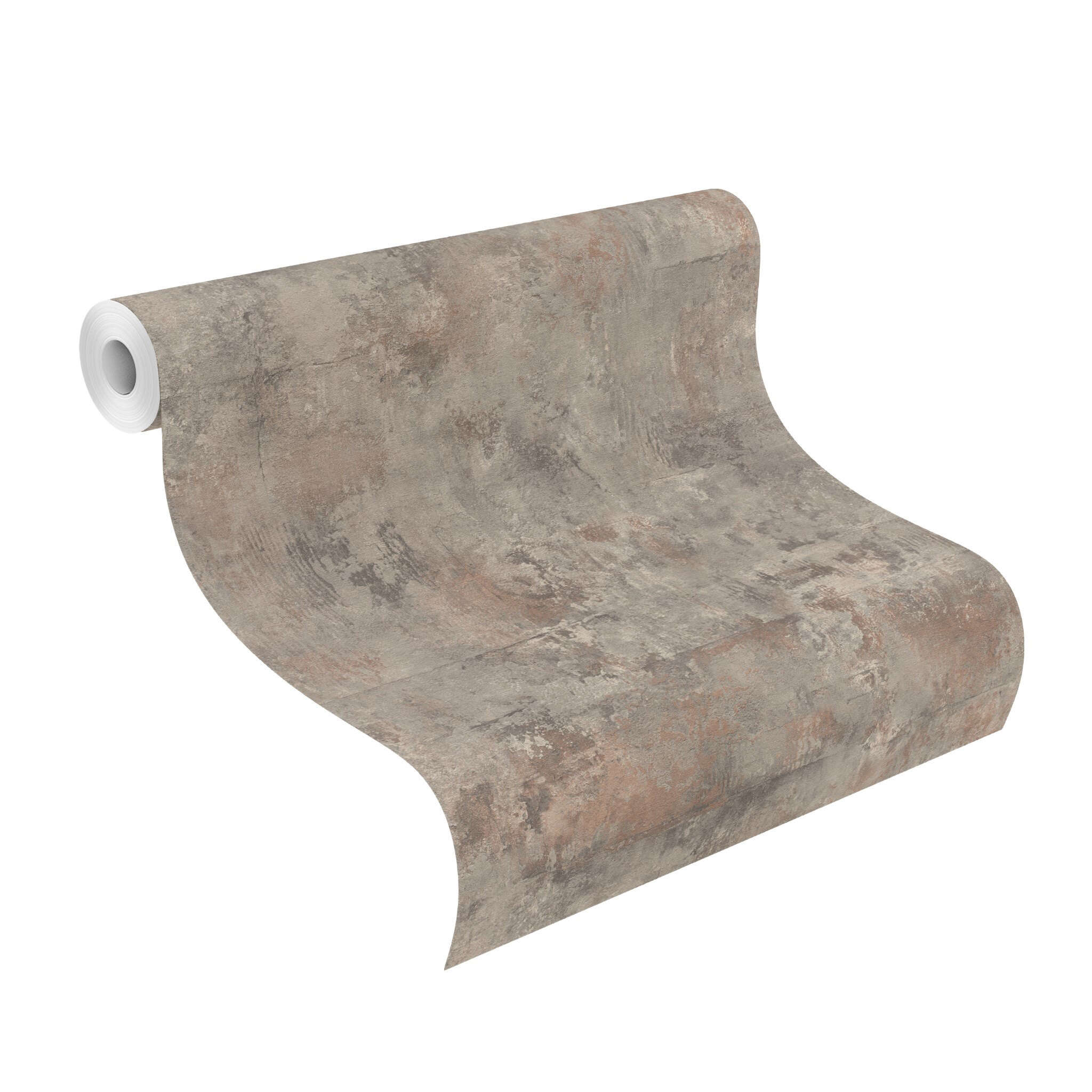 10-371512 Rolle abgerollt 1 Selbstklebende Tapete Atlas 371512 - Industrial Betonoptik in Grau und Braun