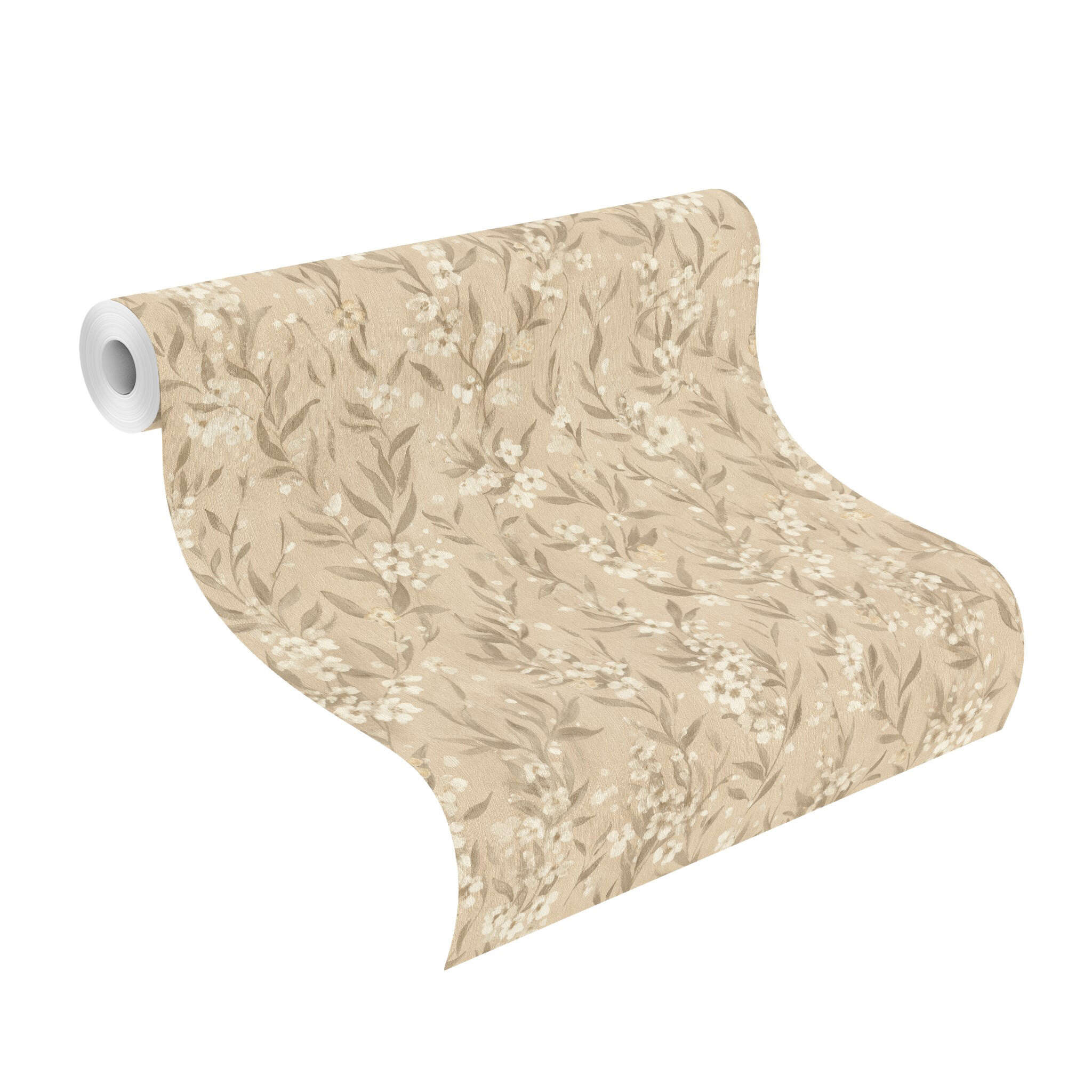 10-435252 Rolle abgerollt 1 Papier peint Fleurs de cerisier en beige - Noble Zen Sakura 435252
