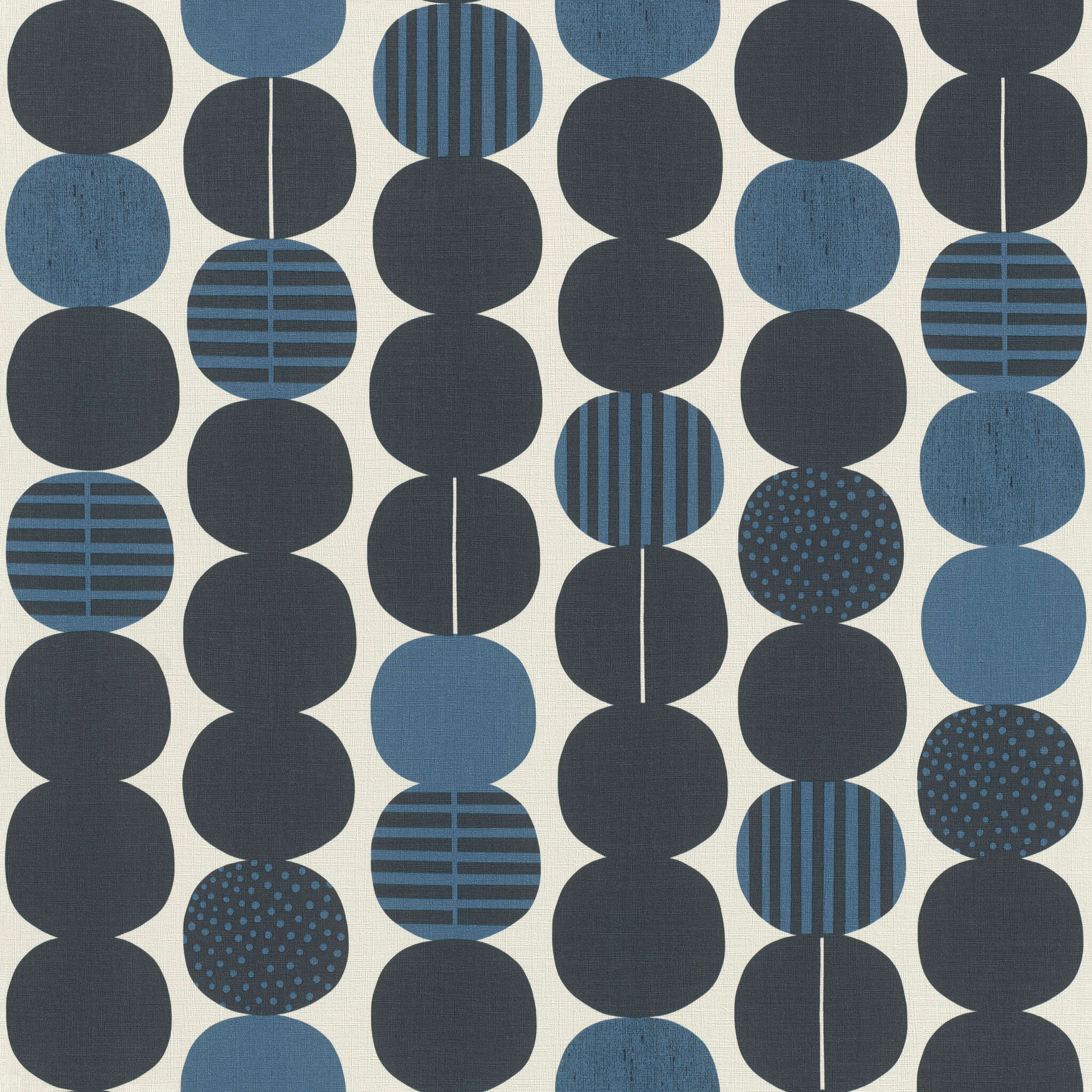 10-539745 Artikelscan 1 Circles non-woven wallpaper in blue-dark blue Selection 539745