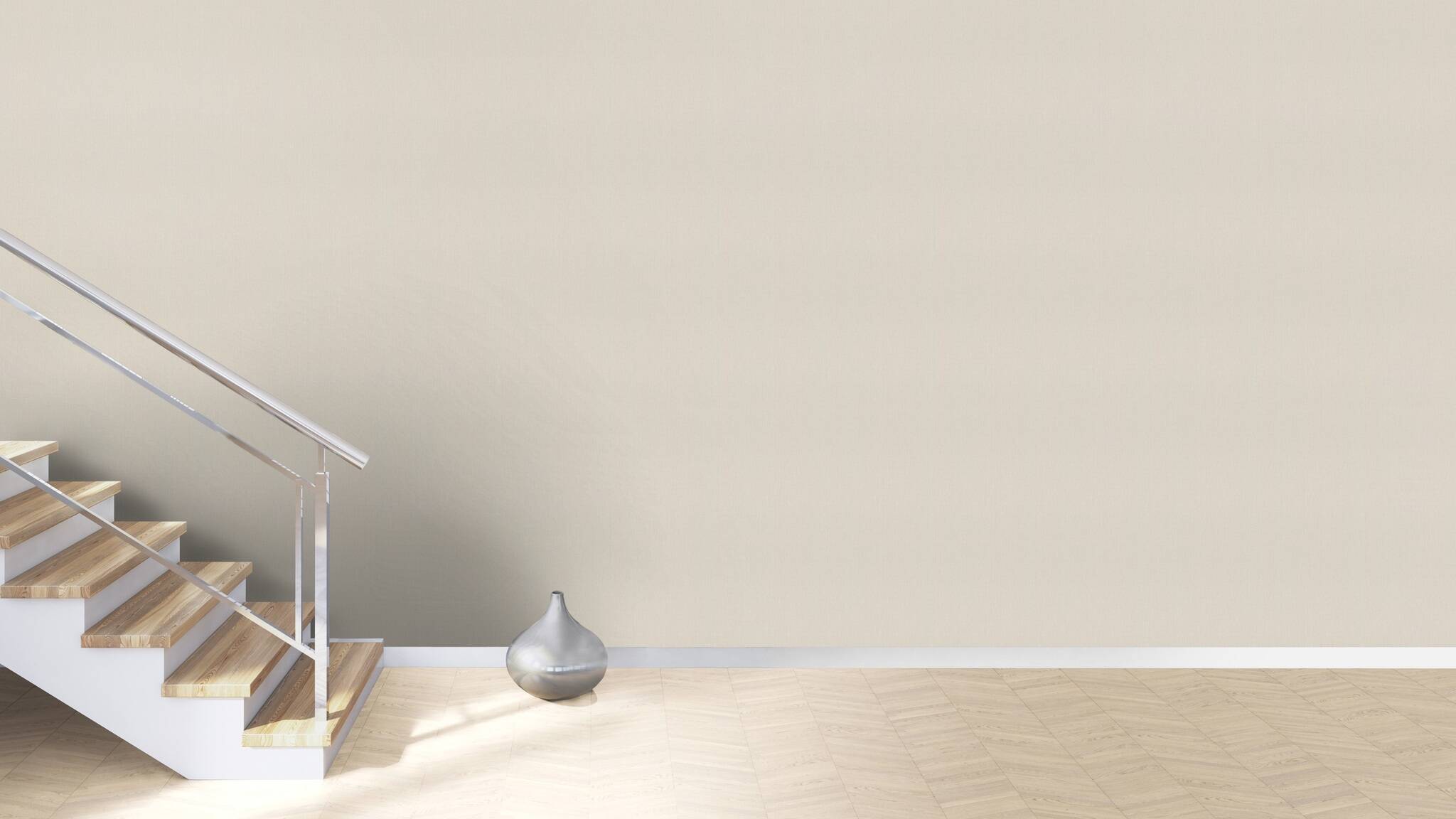 10-536881 Raumsituationen 3 Room with Single-colour wallpaper with a textile texture