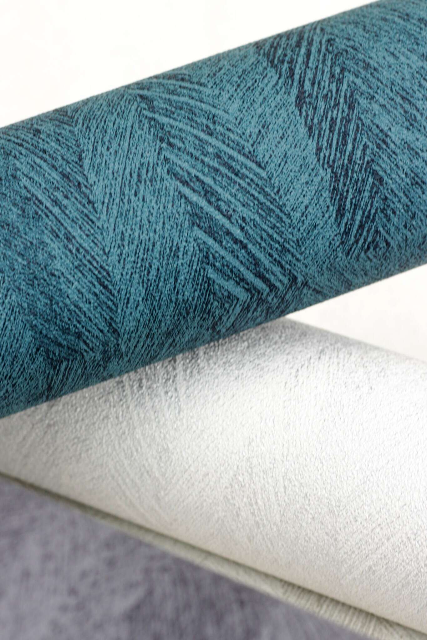 10-418934 Detailaufnahmen 1 Banana bast non-woven wallpaper in petrol 418934