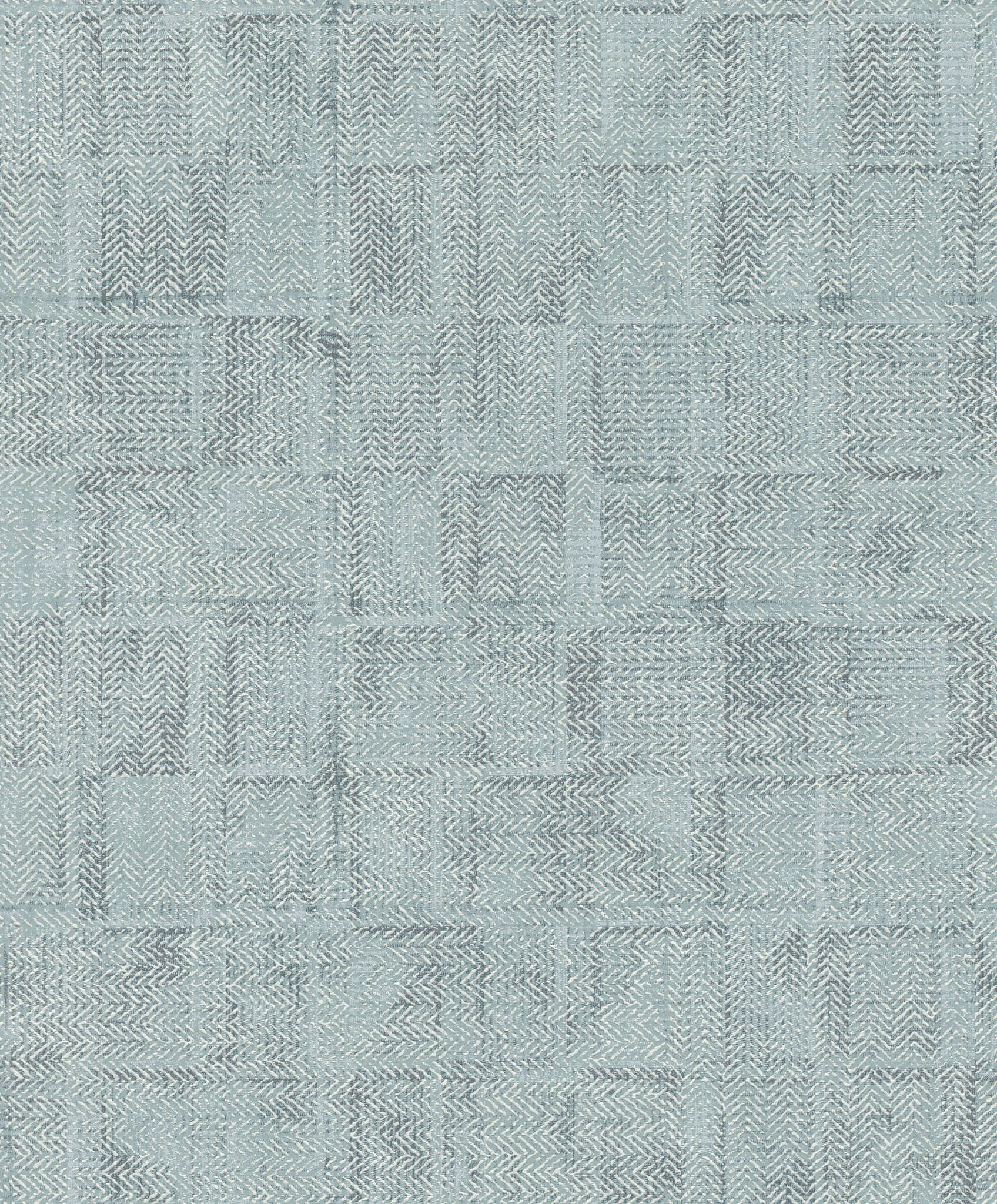 10-314724 Artikelscan 1 Papier peint non tissé bleu-gris avec une texture patchwork tissée et un aspect légèrement en relief