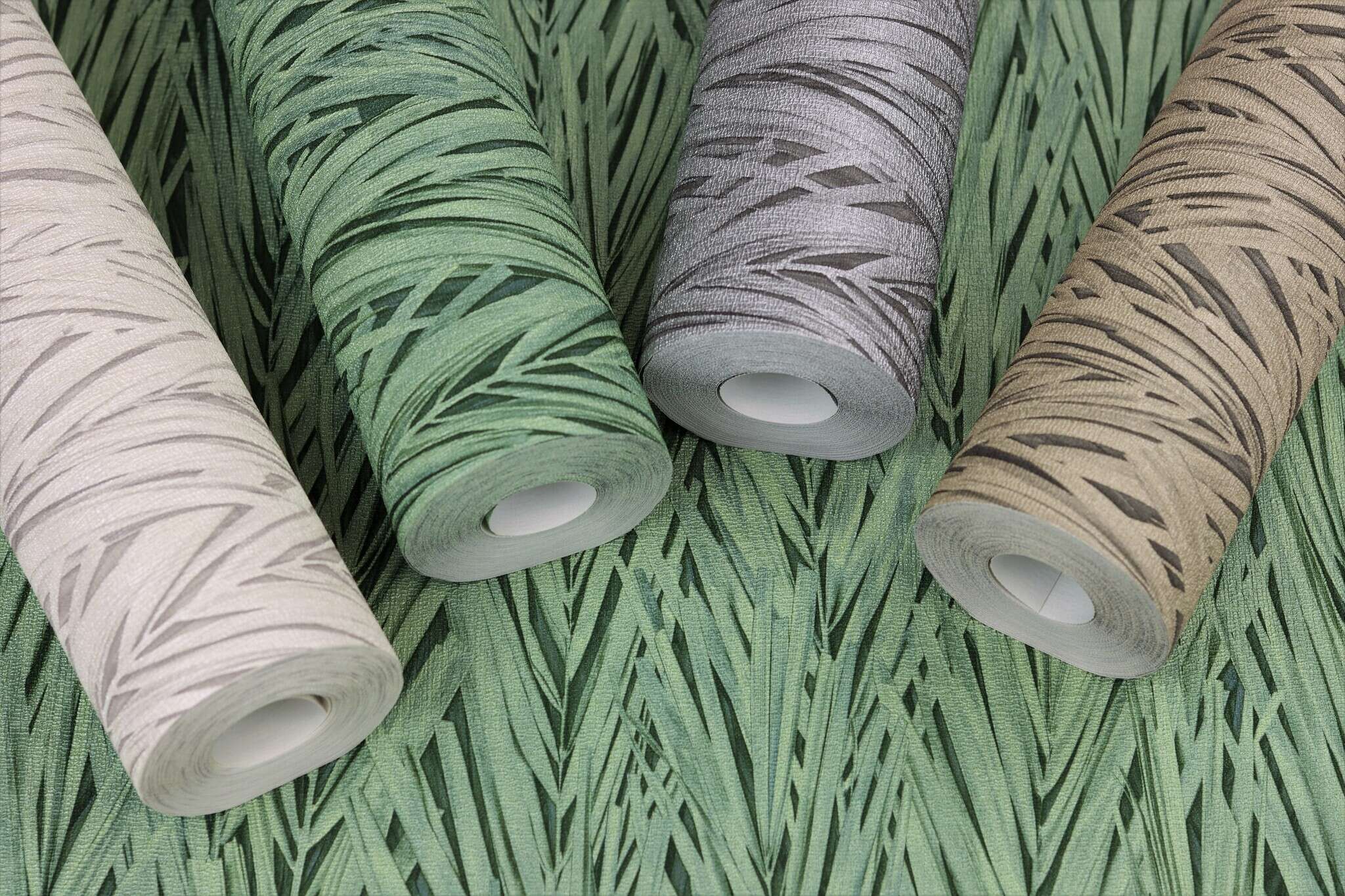 10-554175 Detailaufnahmen 7 Non-woven wallpaper in green-light green Selection 554175