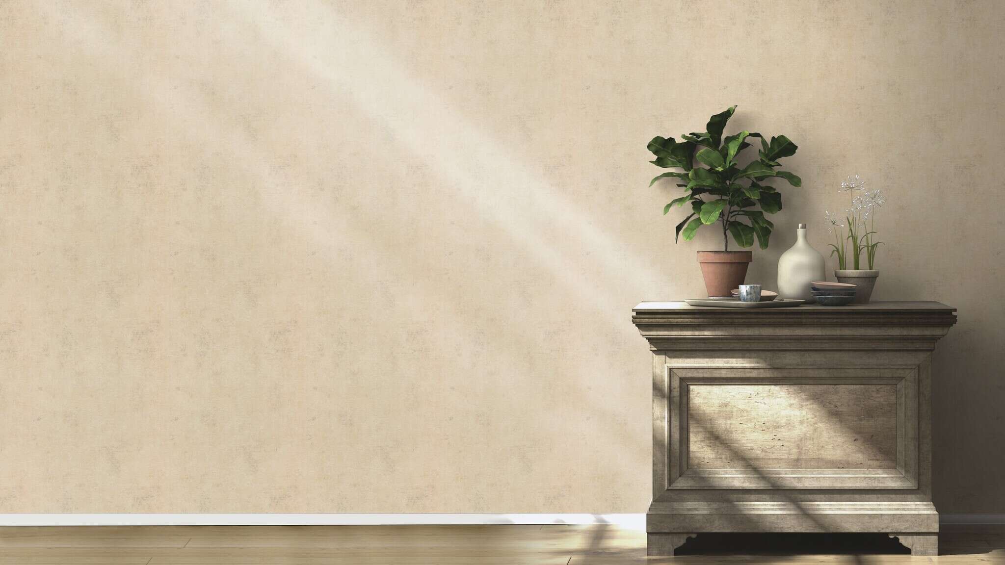 10-350333 Raumsituationen 1 Non-woven wallpaper in cream-offwhite Selection Relief/non-woven 350333