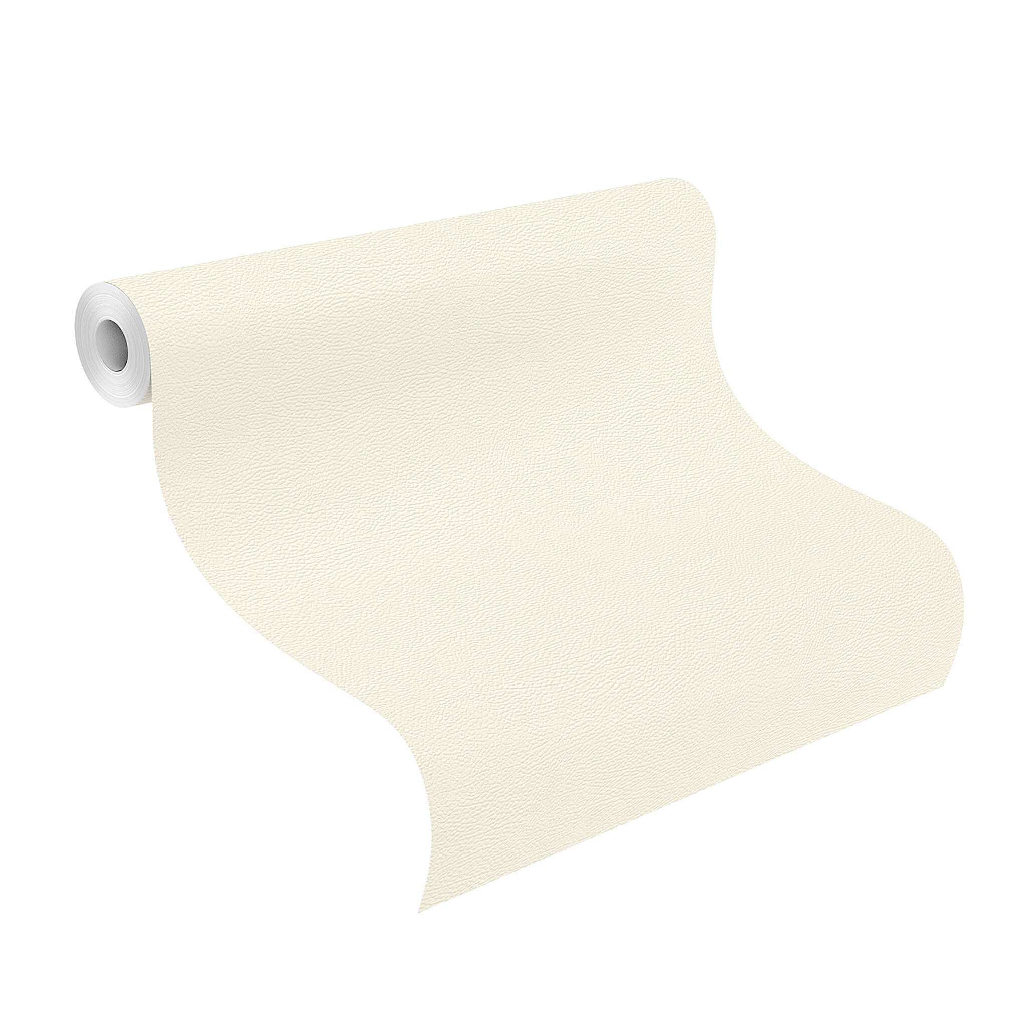 10-752632 Rolle abgerollt 1 Rouleau de déroulé avec Papier peint uni aspect cuir