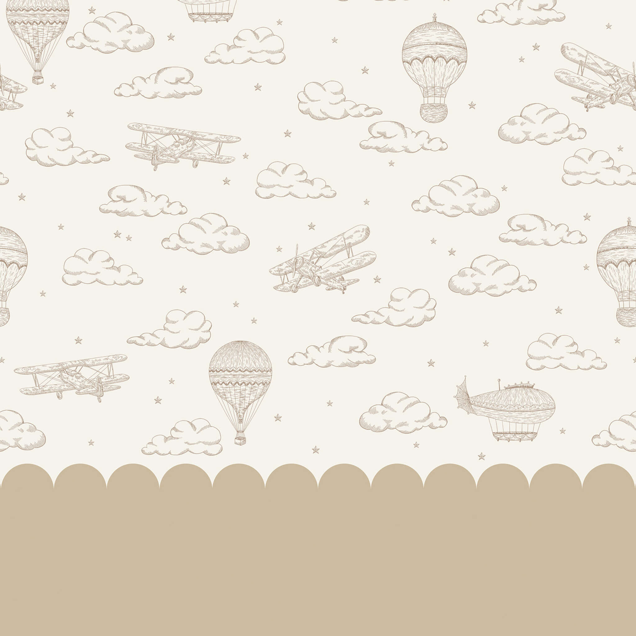 10-300174 D2C Vorschaubild 1 Fototapete Balloon in Beige | Roomblush - RB387