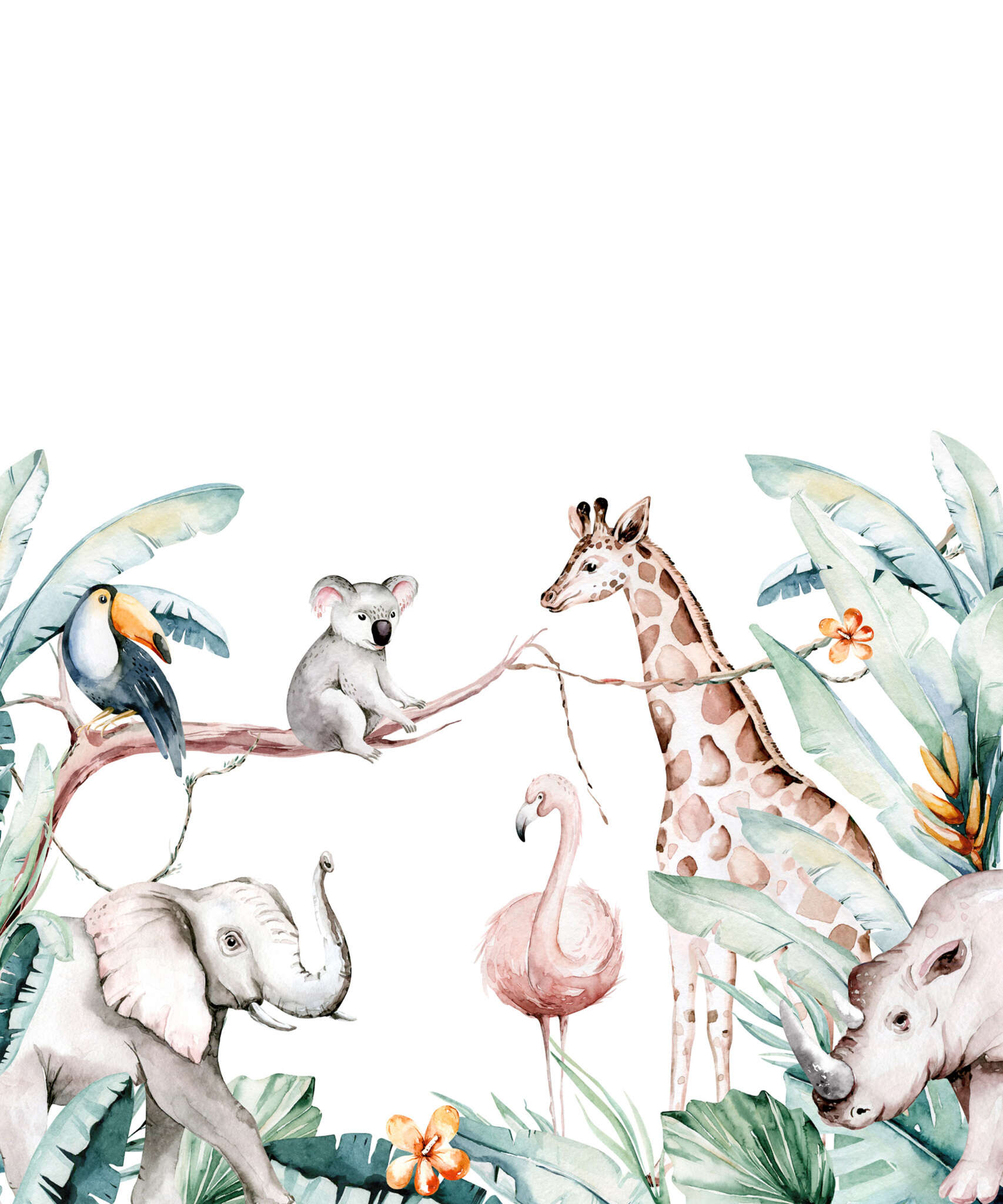 Fototapete Dschungel Tiere Bunt - Bambino XIX 253313 Bambino XIX photo wallpaper 253313