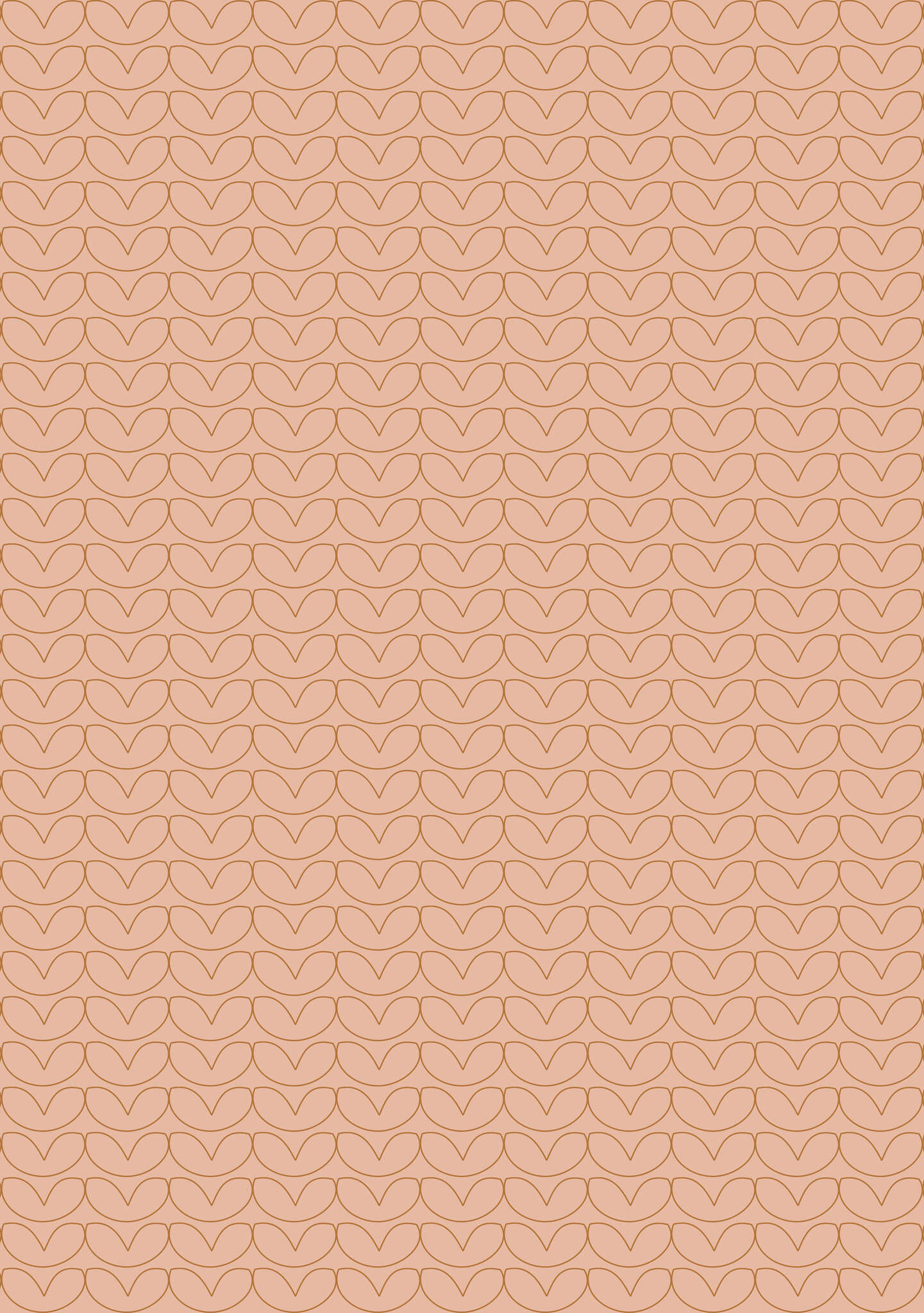 Non-woven wallpaper Hearts in Orange | Roomblush - RB121