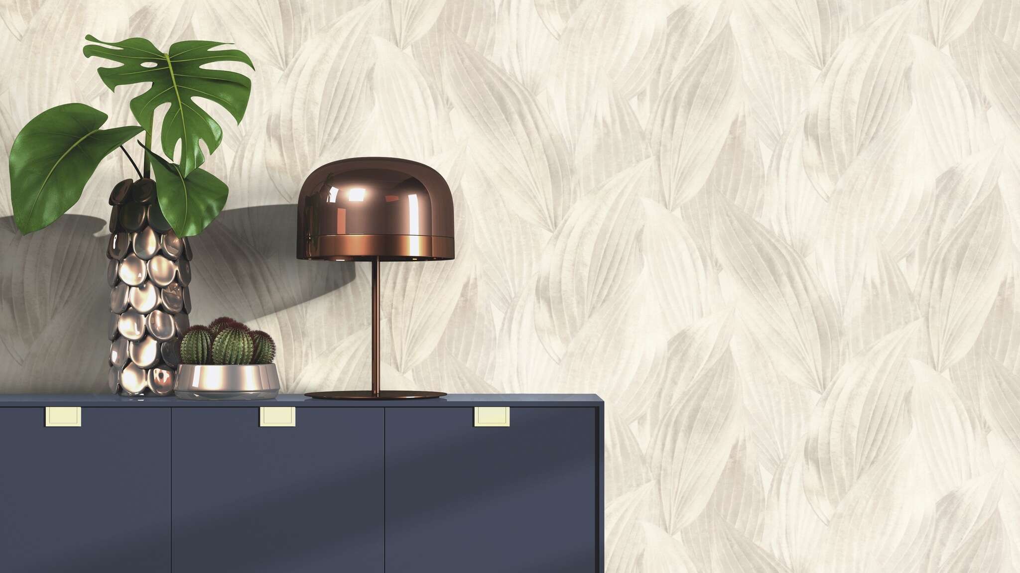 10-571516 Raumsituationen 1 Non-woven wallpaper in gray Back To Nature 571516