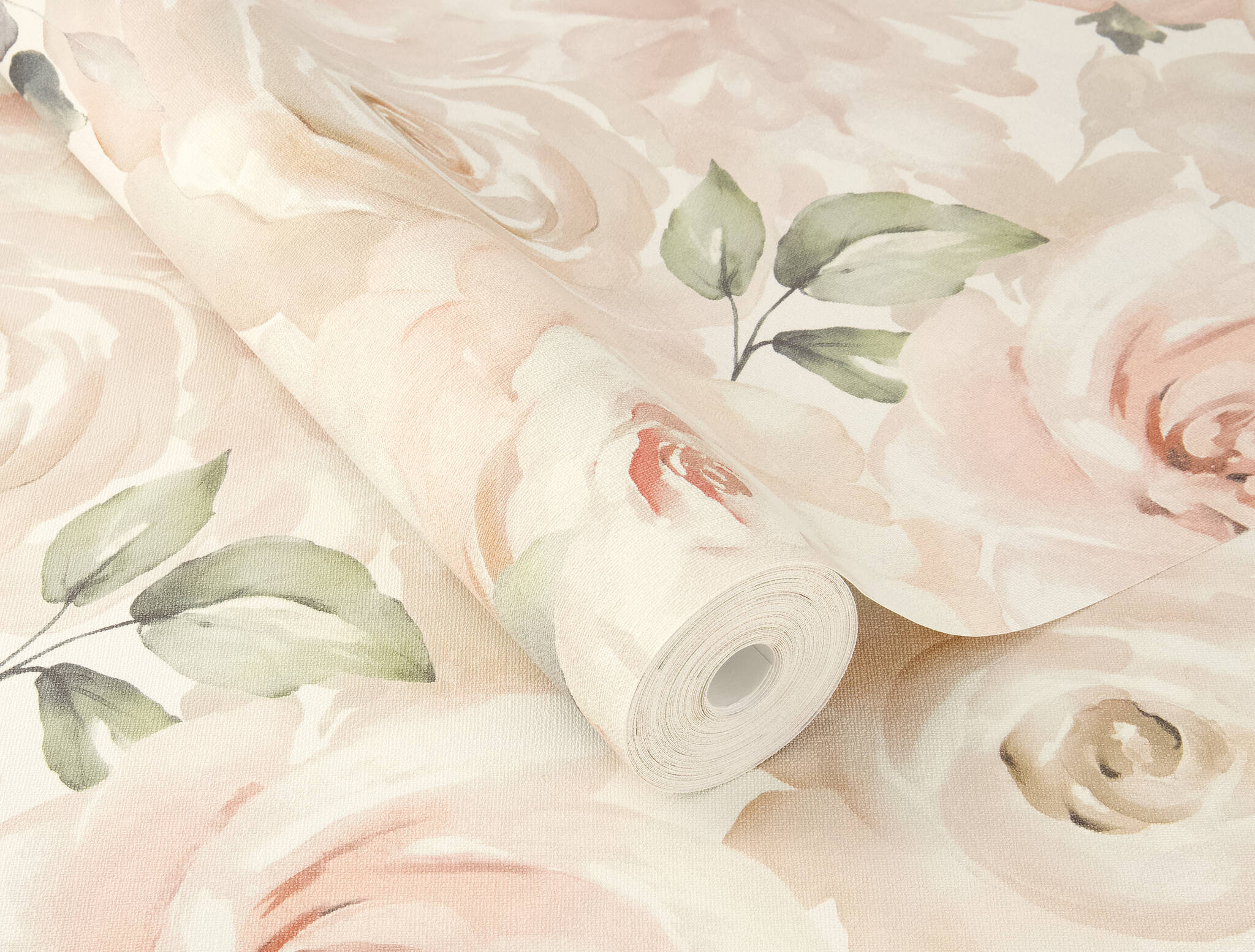 10-582314 Detailaufnahmen 1 Vliestapete Rosen in Aquarelloptik in Rosa 582314